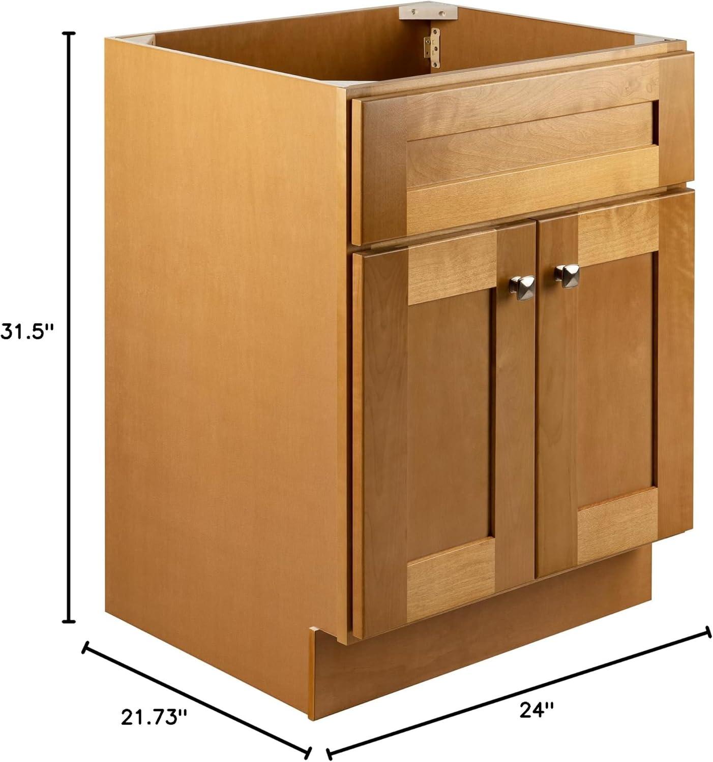 Design House Brookings Bathroom Vanity Without Top in Modern Birch, Unassembled, 24-Inch