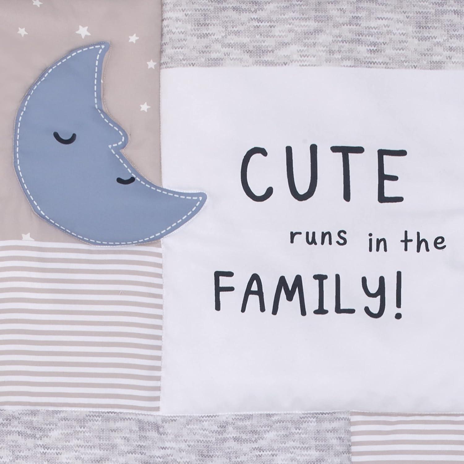 Carter's Blue Elephant 3 Piece Nursery Crib Bedding Set