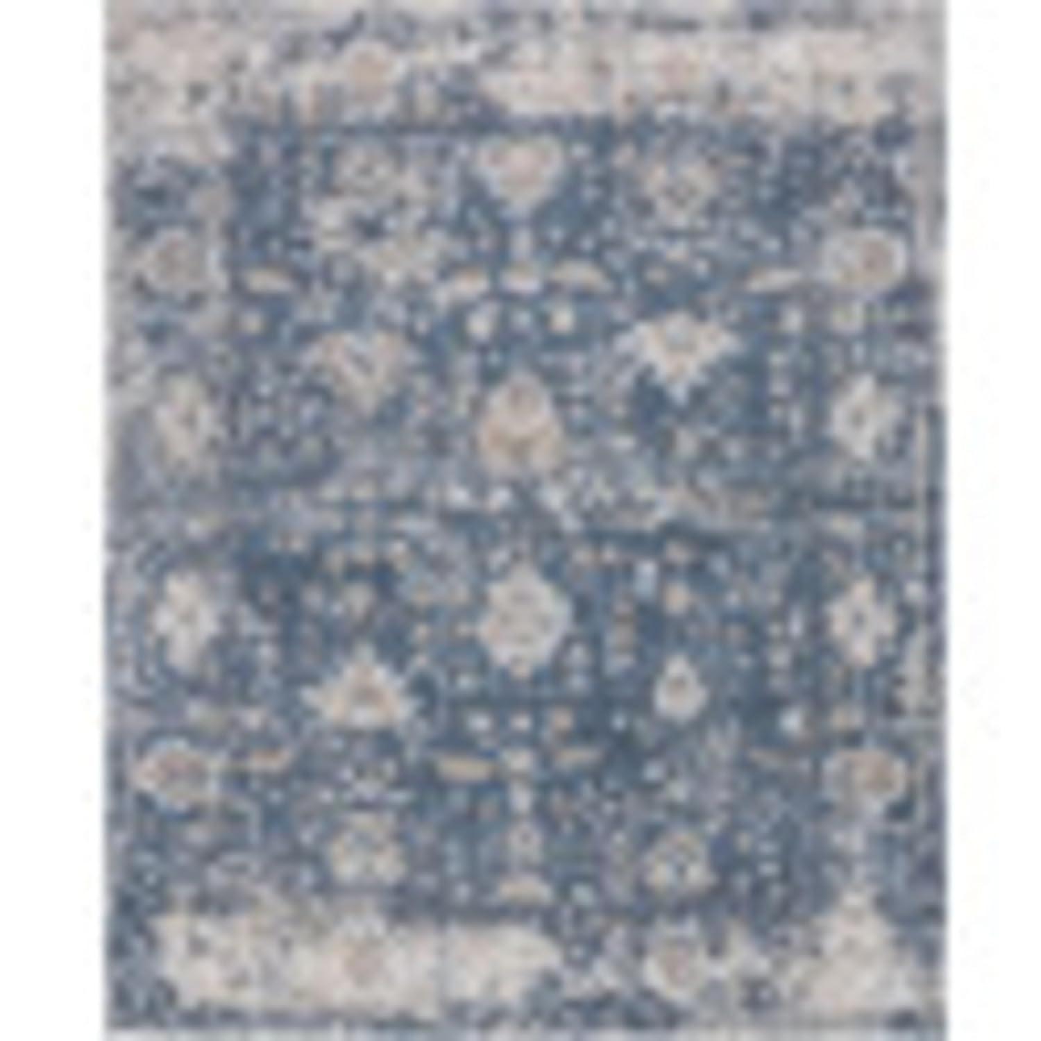 Unique Loom Portland Collection Bohemian Vintage Inspired Tone-on-Tone Design Area Rug (8' 0 x 10' 0 Rectangular, Blue/ Ivory)