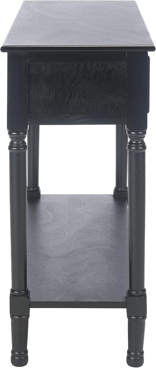 SAFAVIEH Haines Modern 2 Drawer Console Table, Black