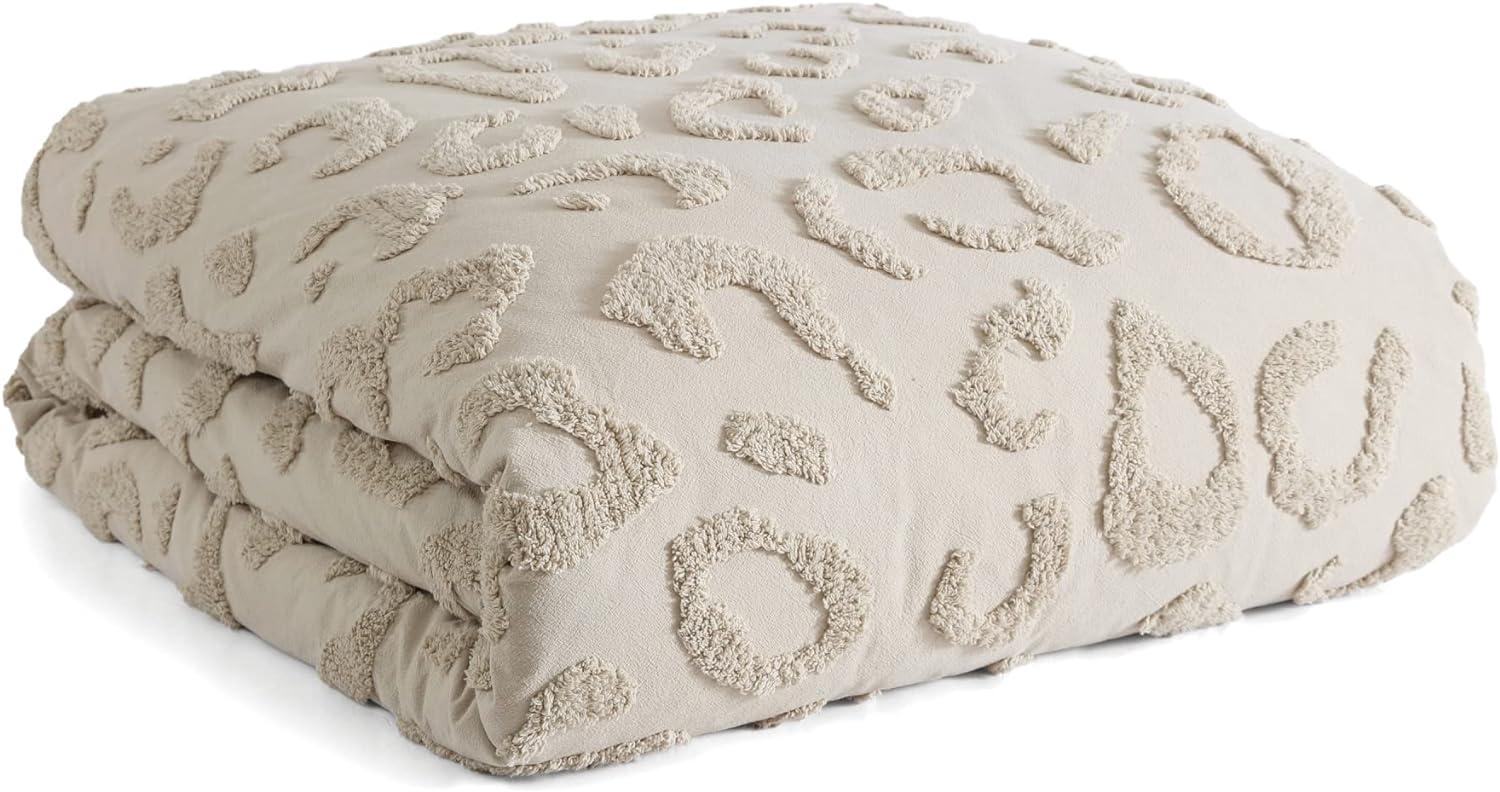 Chenille Leopard Comforter Set