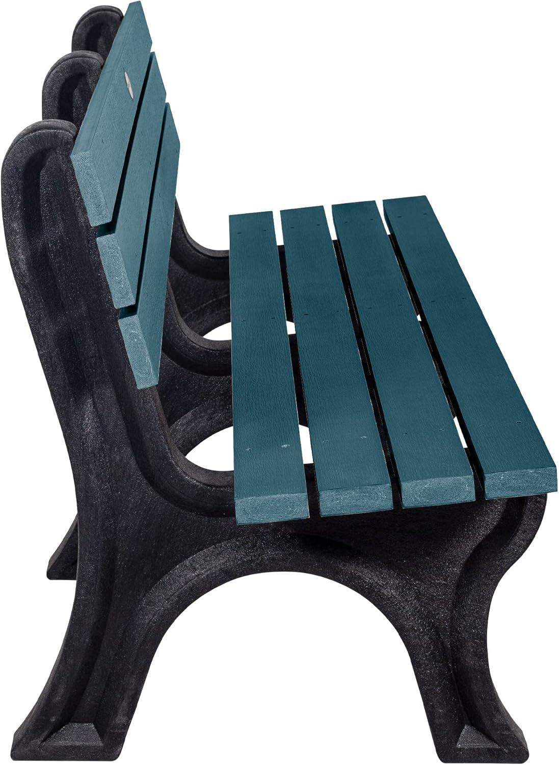 highwood Aurora Traditional 6 ft Commercial Park Bench Nantucket Blue