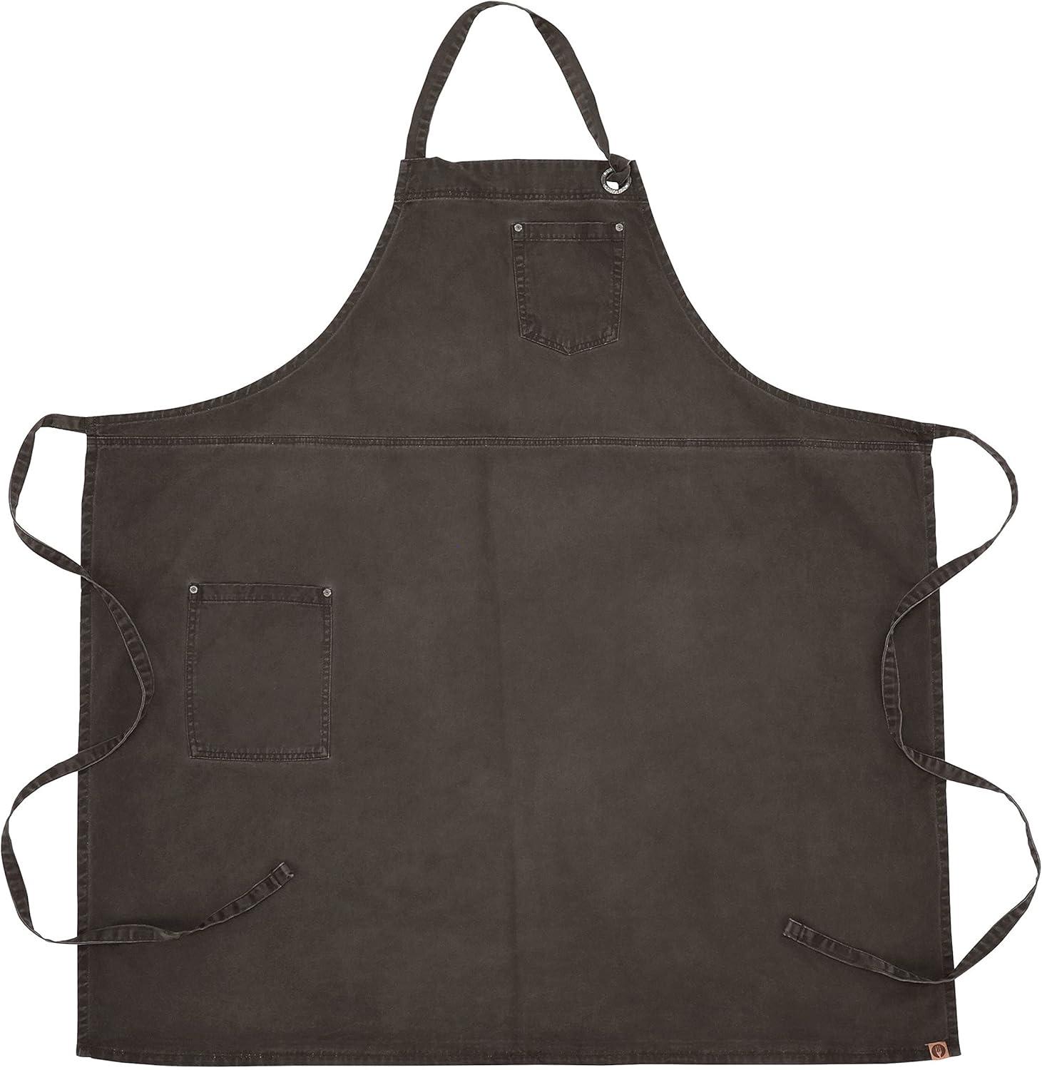 Earth Brown Cotton Adjustable Unisex Chef Bib Apron