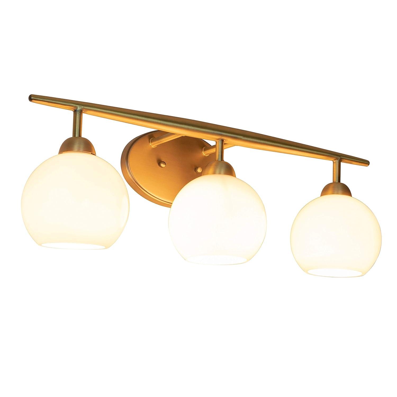Michael Milk Glass 3-Light Vanity Light