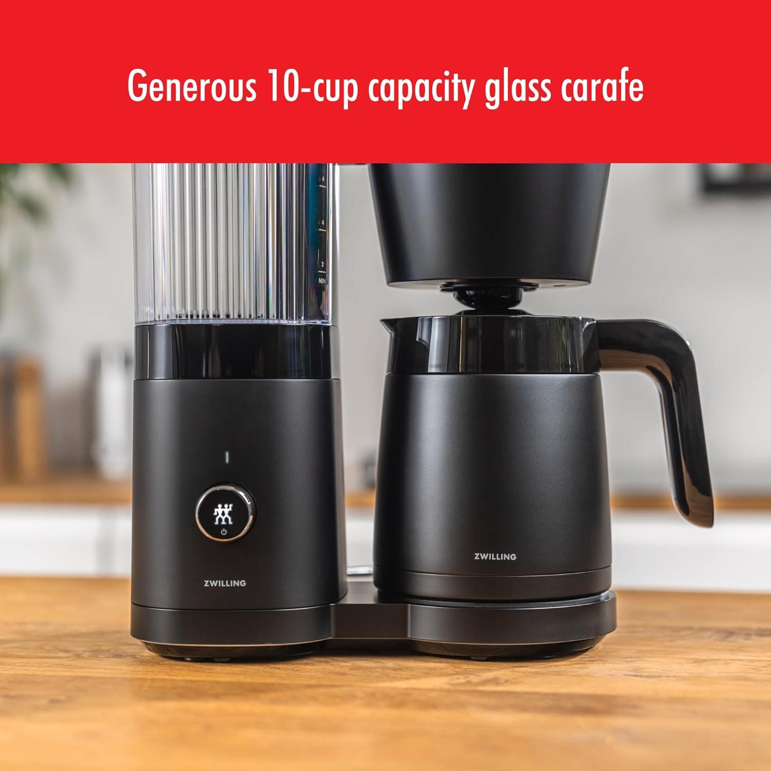 ZWILLING Enfinigy Drip Coffee Maker with Thermo Carafe 10 Cup, Awarded the SCA Golden Cup Standard