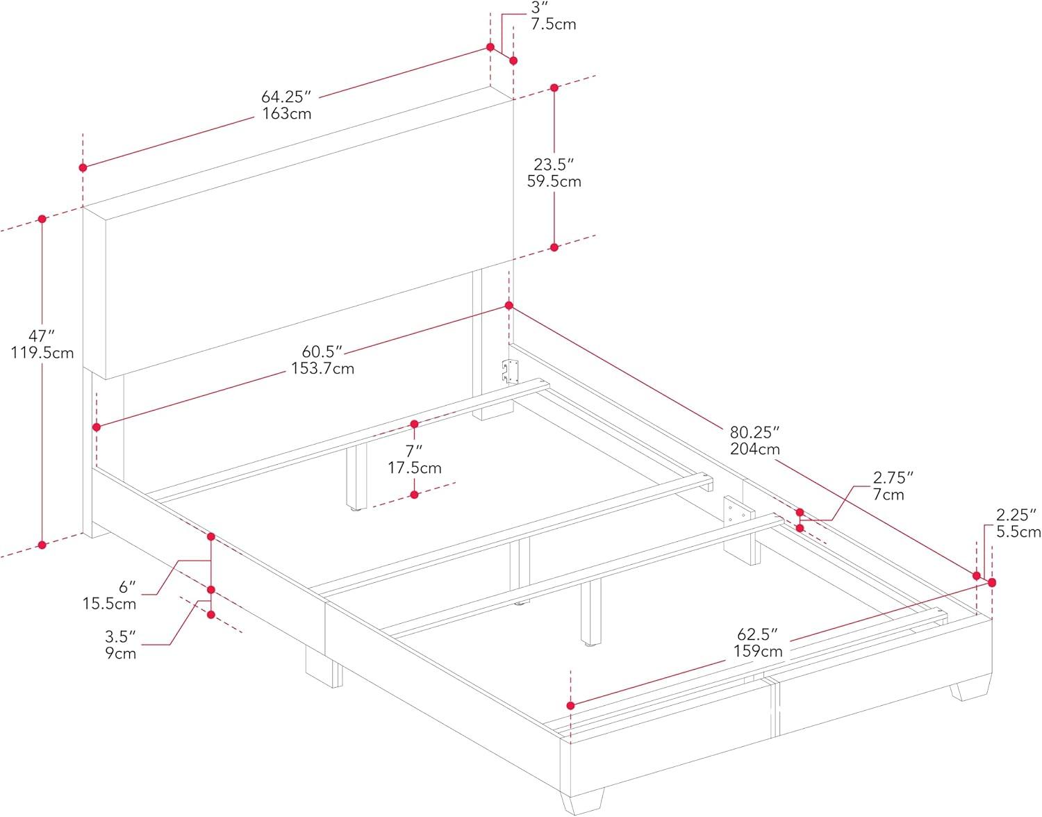 Celeste Modern Upholstered King Bed Beige - CorLiving: Transitional Style, Polyester Fabric, MDF & Wood Frame