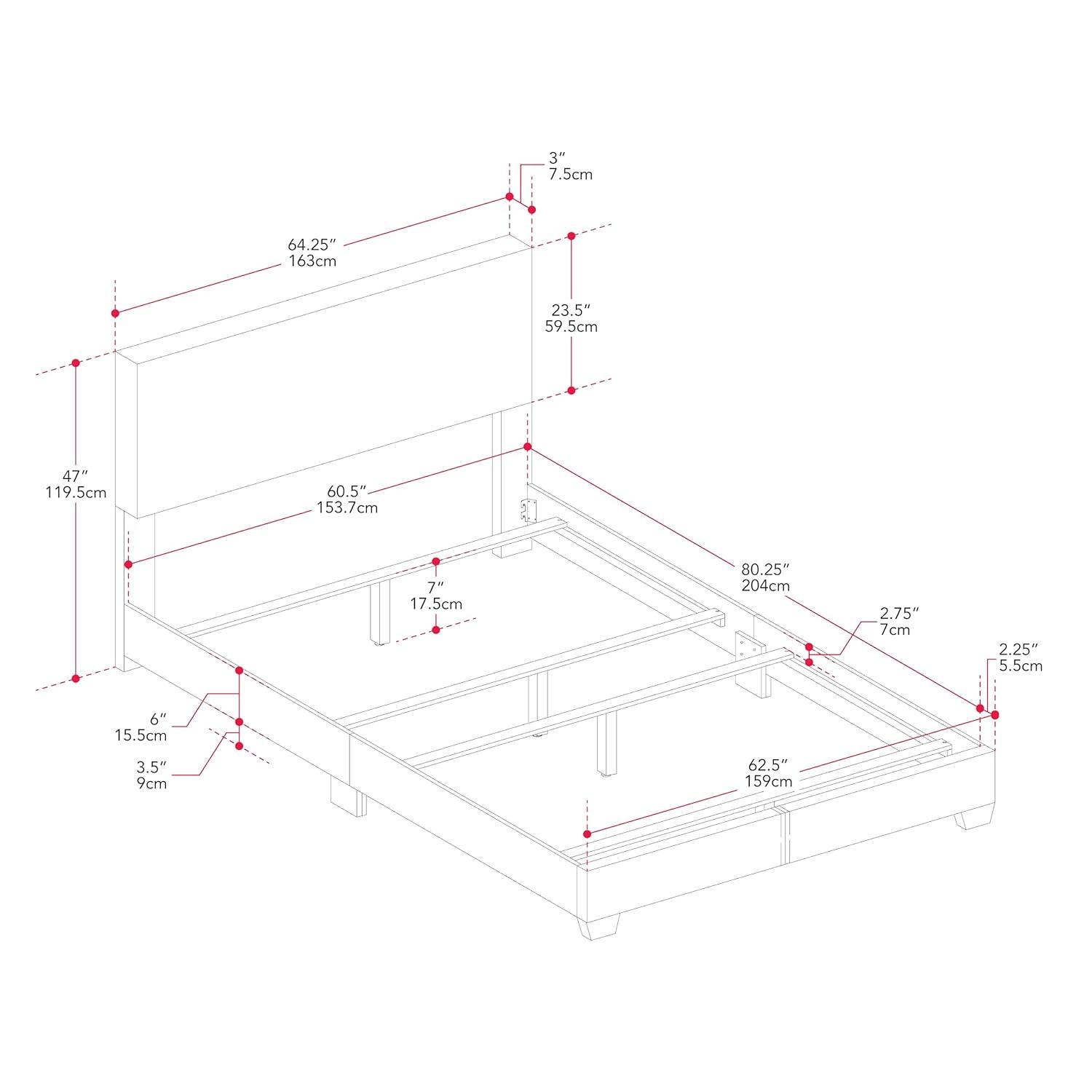 Celeste Modern Upholstered King Bed Beige - CorLiving: Transitional Style, Polyester Fabric, MDF & Wood Frame
