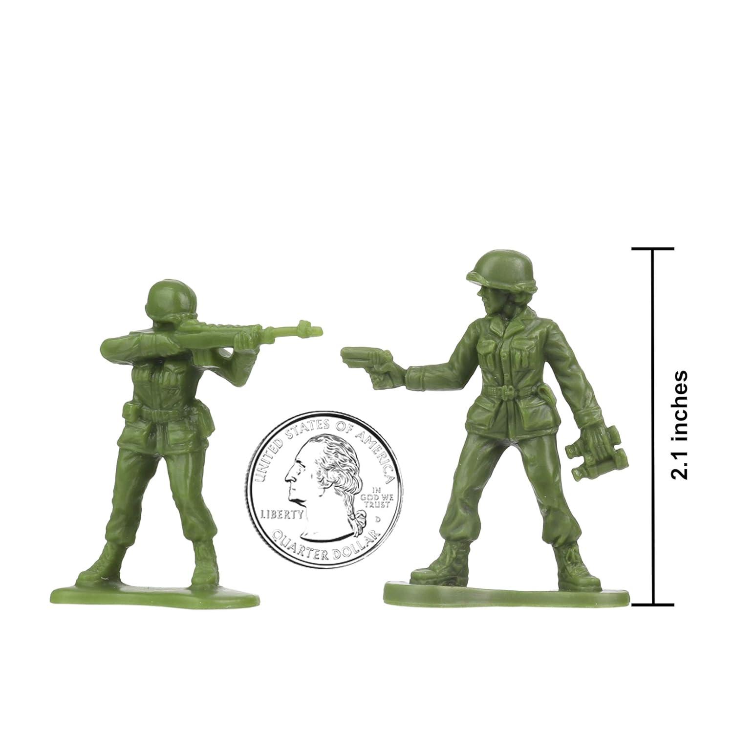 BMC Plastic Army Women - 36pc OD Green Female Soldier Figures - Made in USA