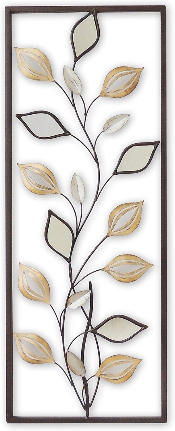 New All American Collection Modern Chic Aluminum/ Metal Wall Decor with Frame 12"x30"