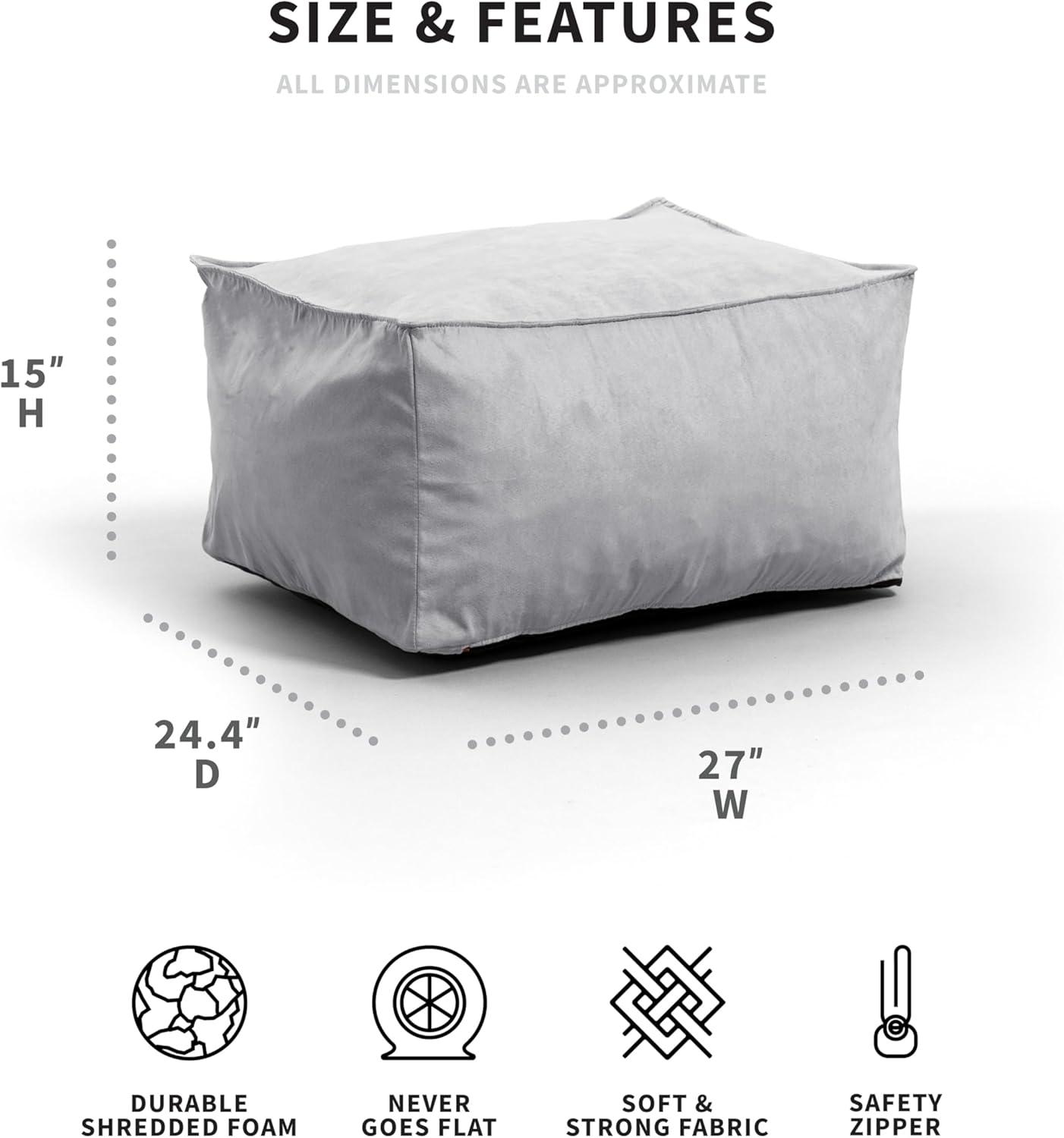 24.5'' Wide Rectangle Pouf Ottoman