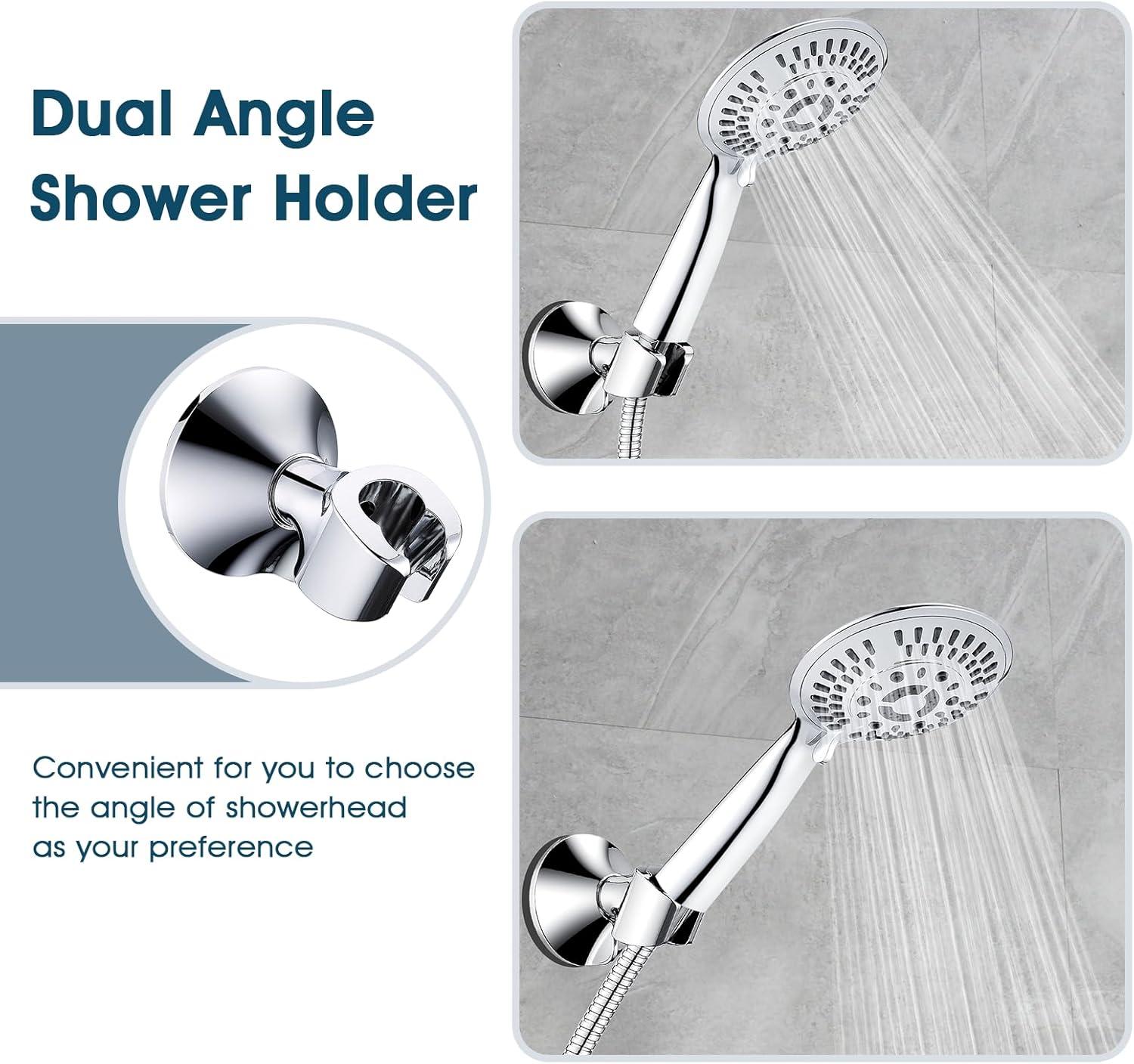 Chrome Dual Angle Adjustable Wall Shower Bracket