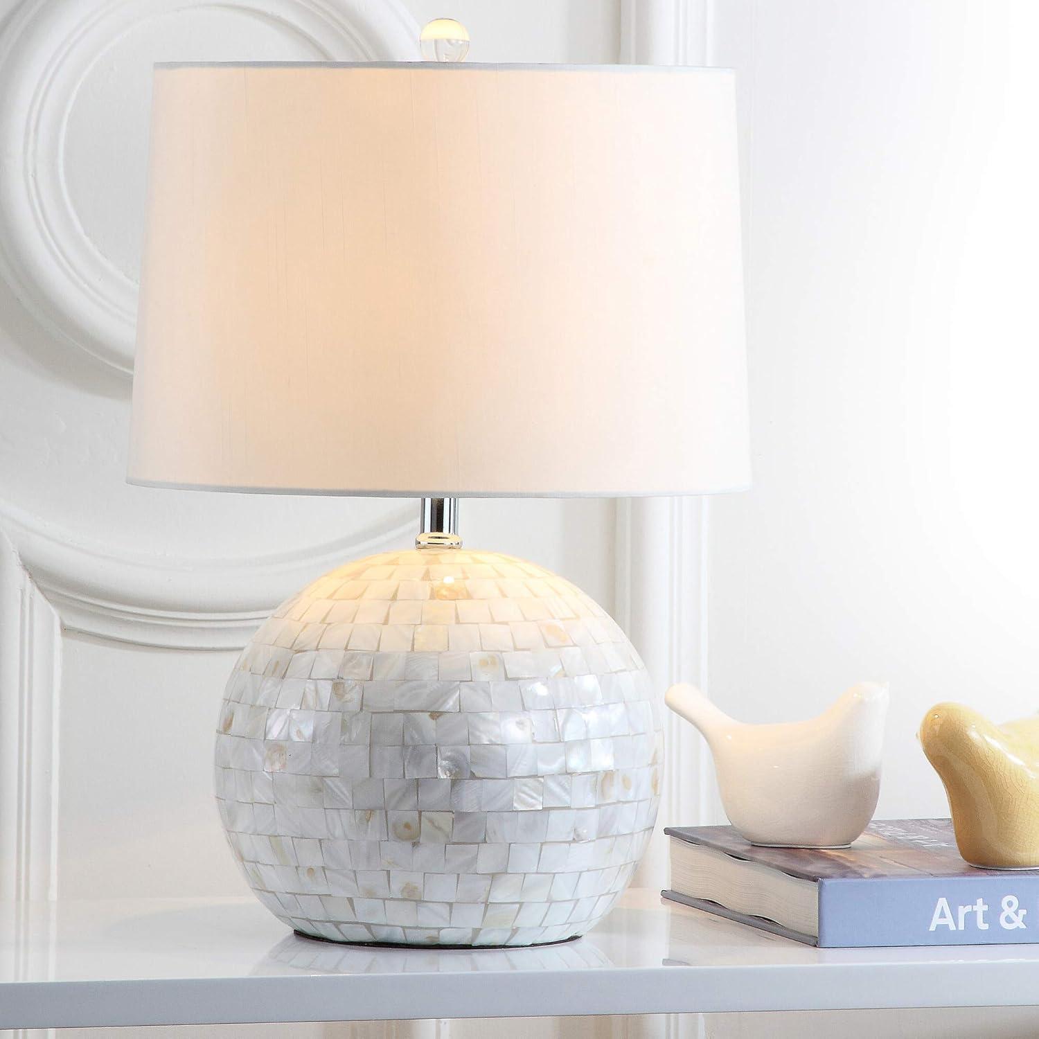 Mediterranean Pearl Fisher's 21" White Shell Table Lamp