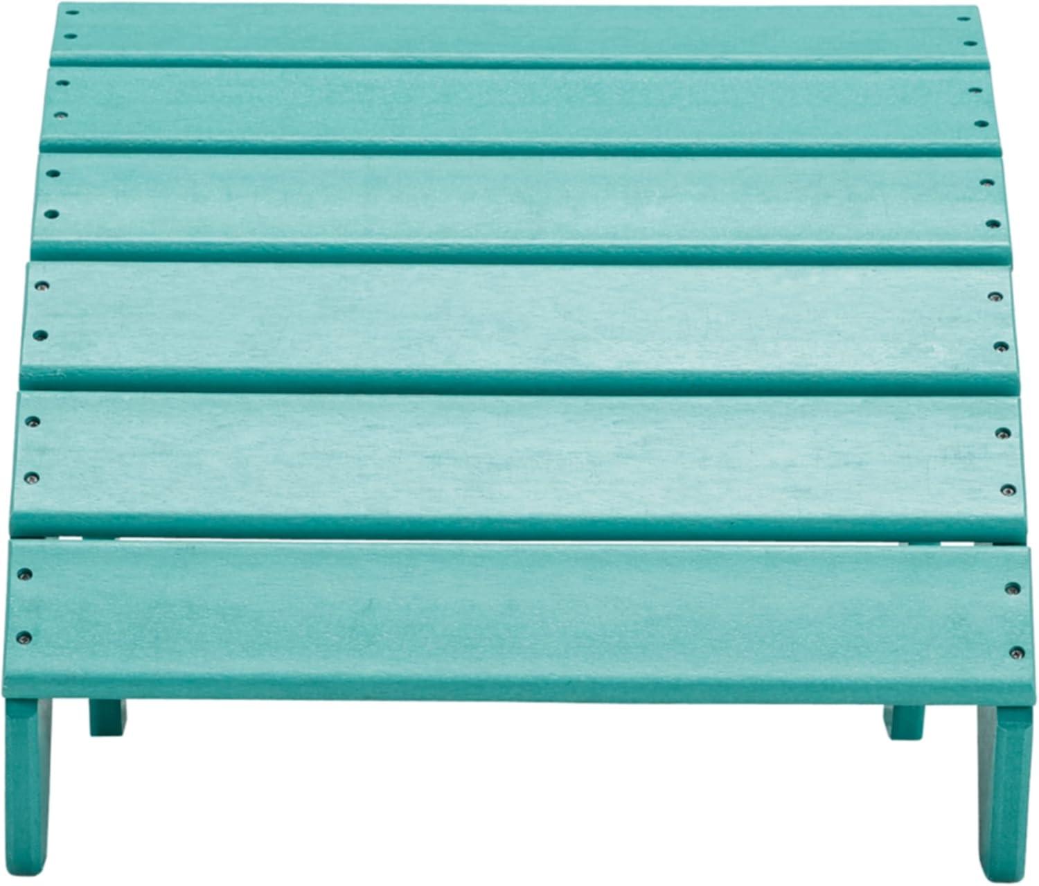 Signature Design by Ashley Sundown Treasure Outdoor Patio Ottoman, Turquoise