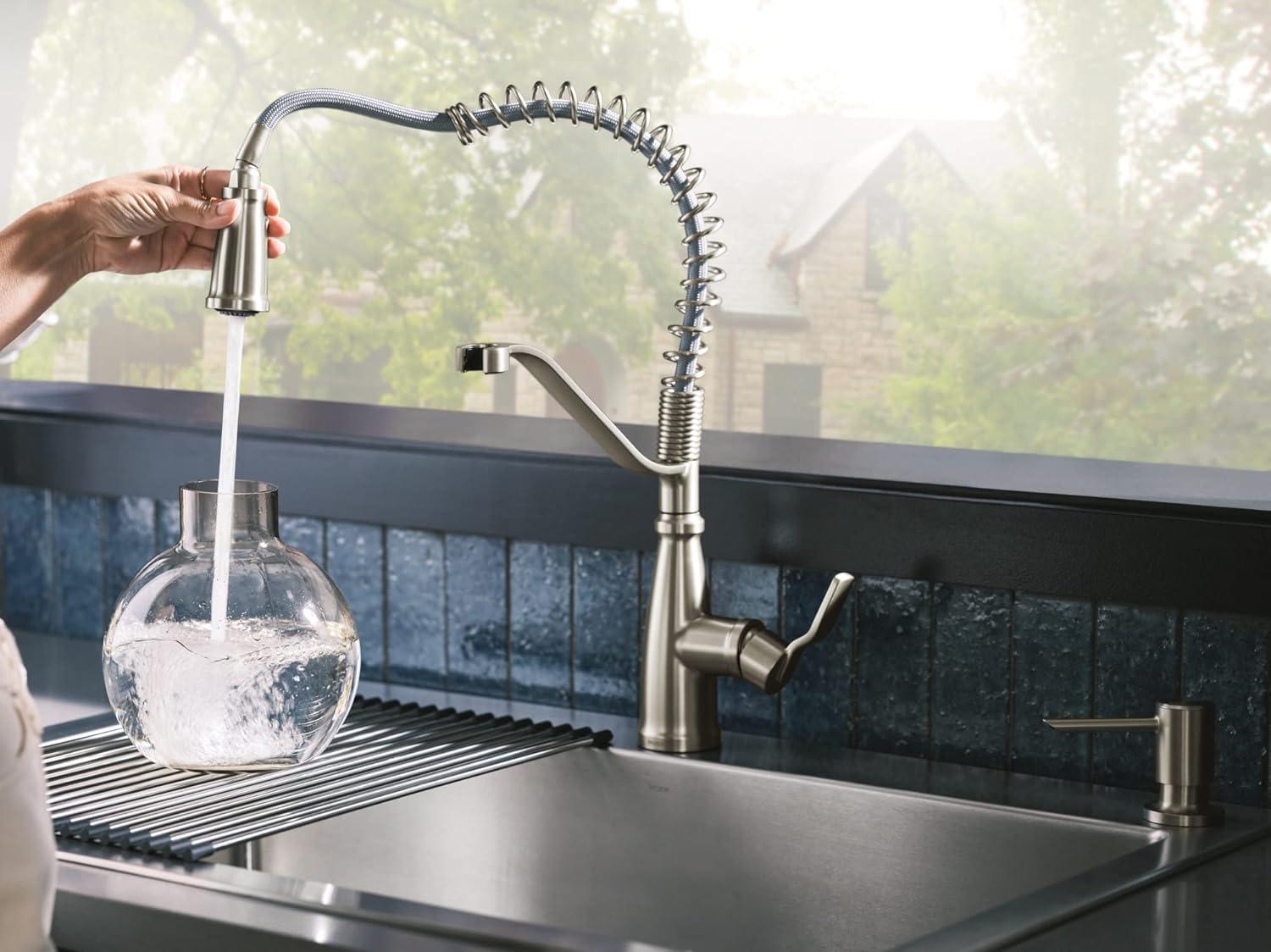 Moen Nolia Single Handle Pre-Rinse Spring Pulldown Kitchen Faucet