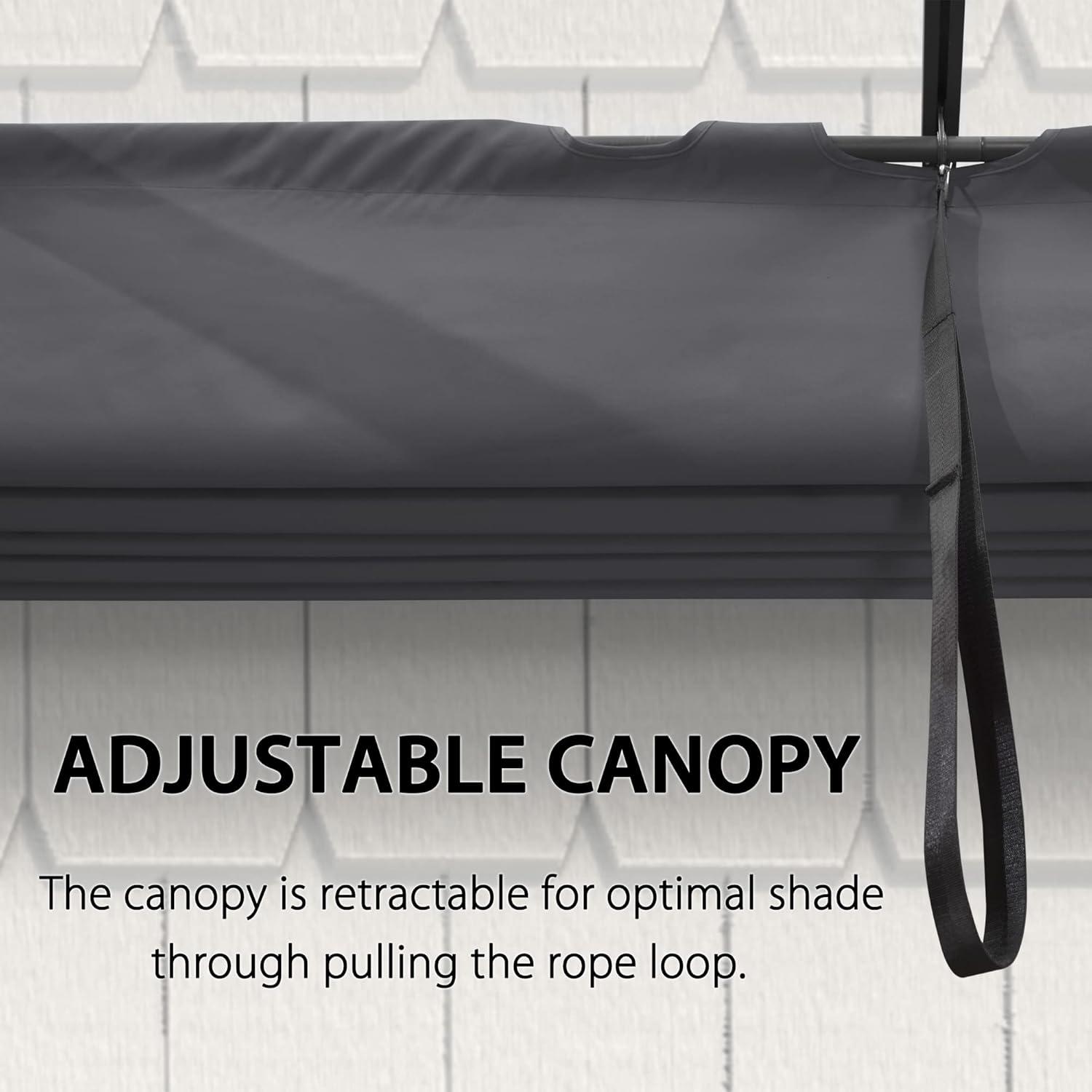 Purple Leaf 13 Ft. W X 9.5 Ft. D Aluminum Pergola with Canopy