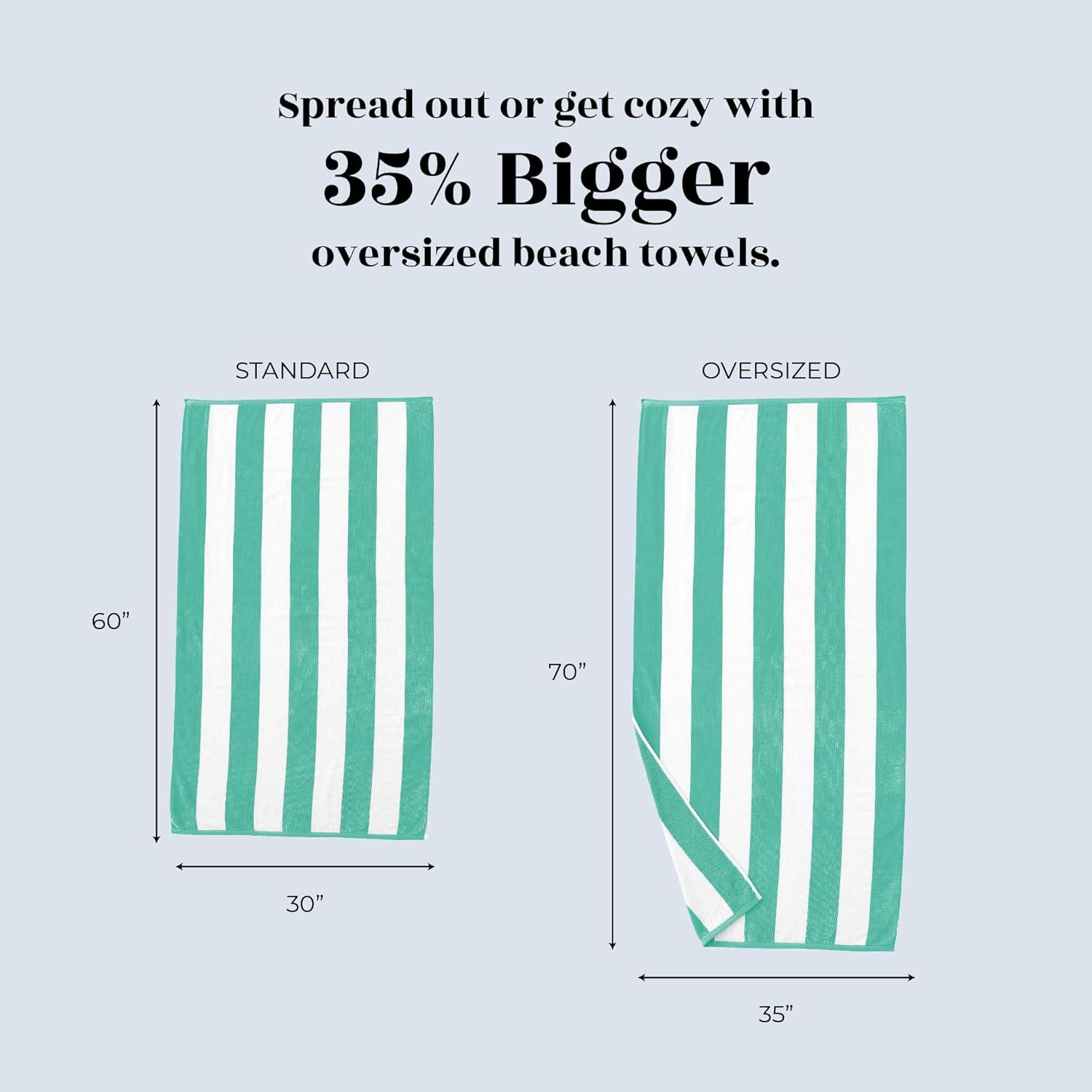 100% Cotton Absorbent & Quick-Dry Cabana Beach Towels