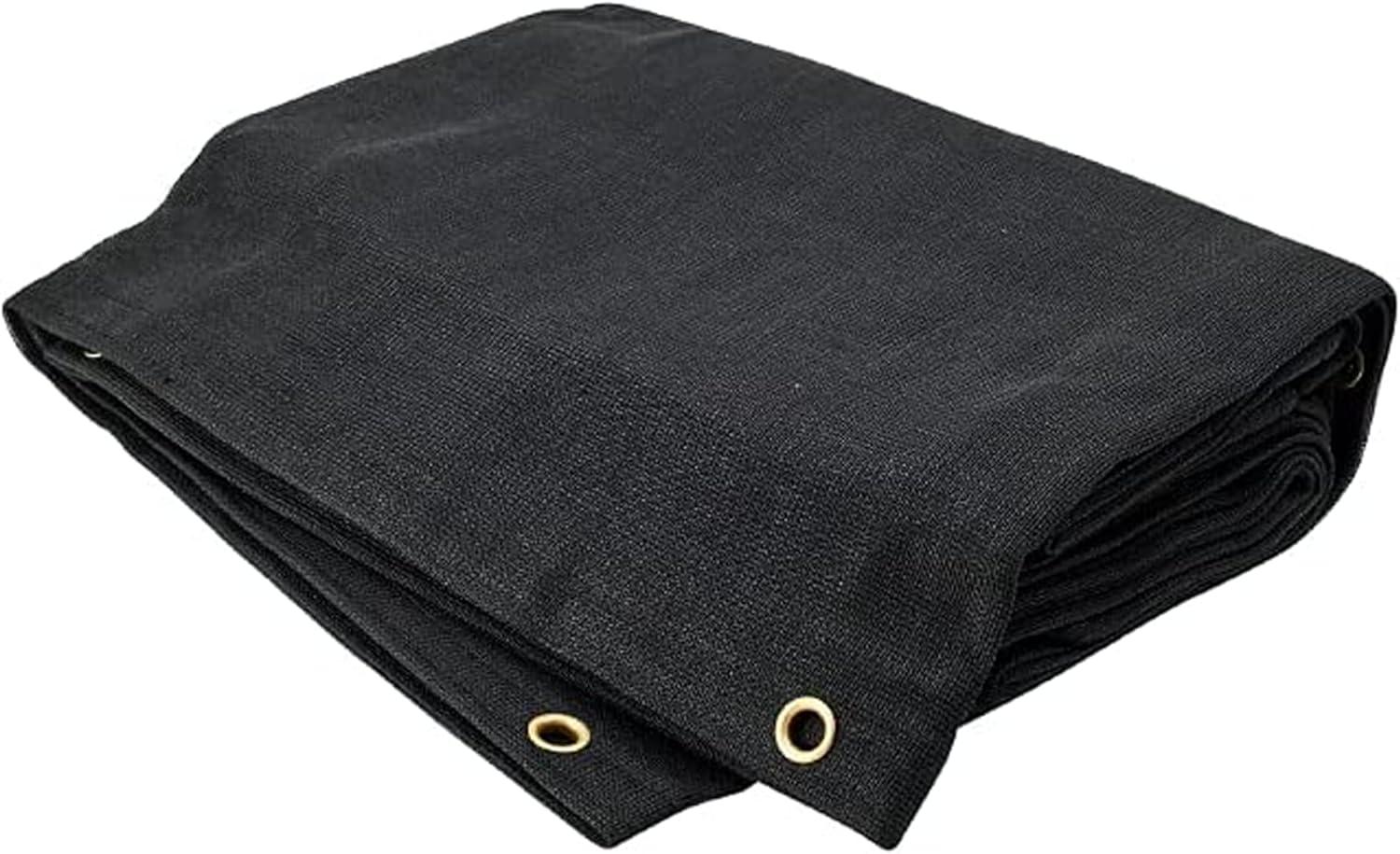 Tarps Now 75% Shade Mesh Tarps with Aluminum Eyelets - Black (10' x 14')