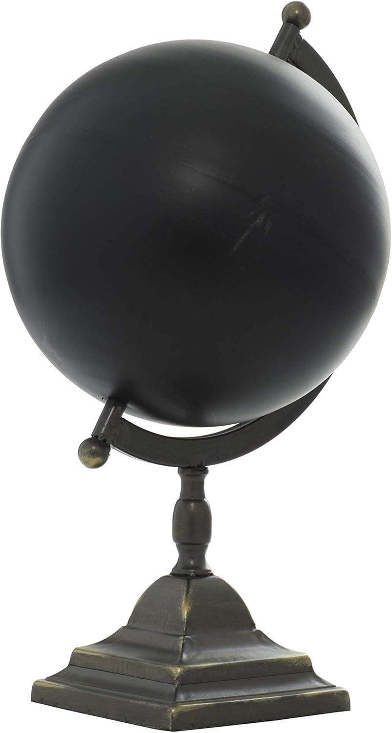 Sleek Industrial Black Iron 20" Decorative Globe