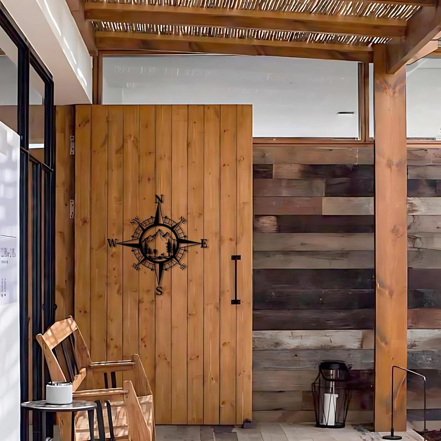 Ploknplq Home Decor Desk Decor Porch 11 Bedroom Wall Metal Compass Nautical Room Inch Office Living Terrace Decoration Garden Decoration Decoration & Hangs Wall Decor