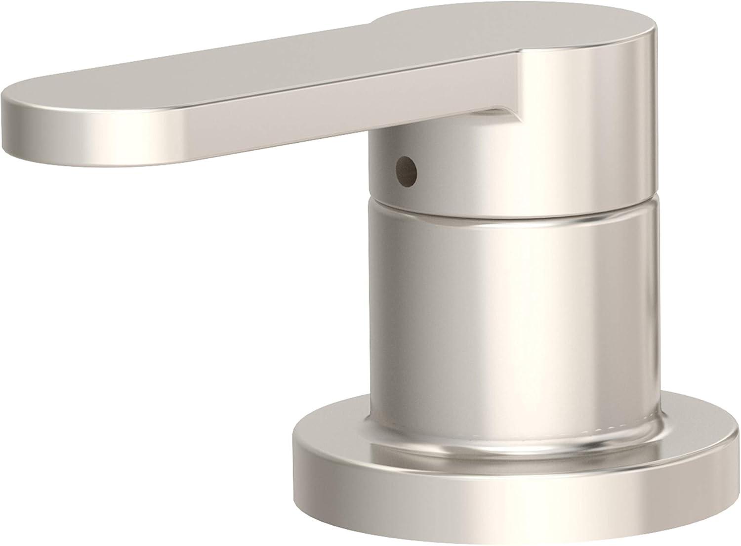 Satin Nickel Widespread Two-Handle Bathroom Faucet with Metal Drain