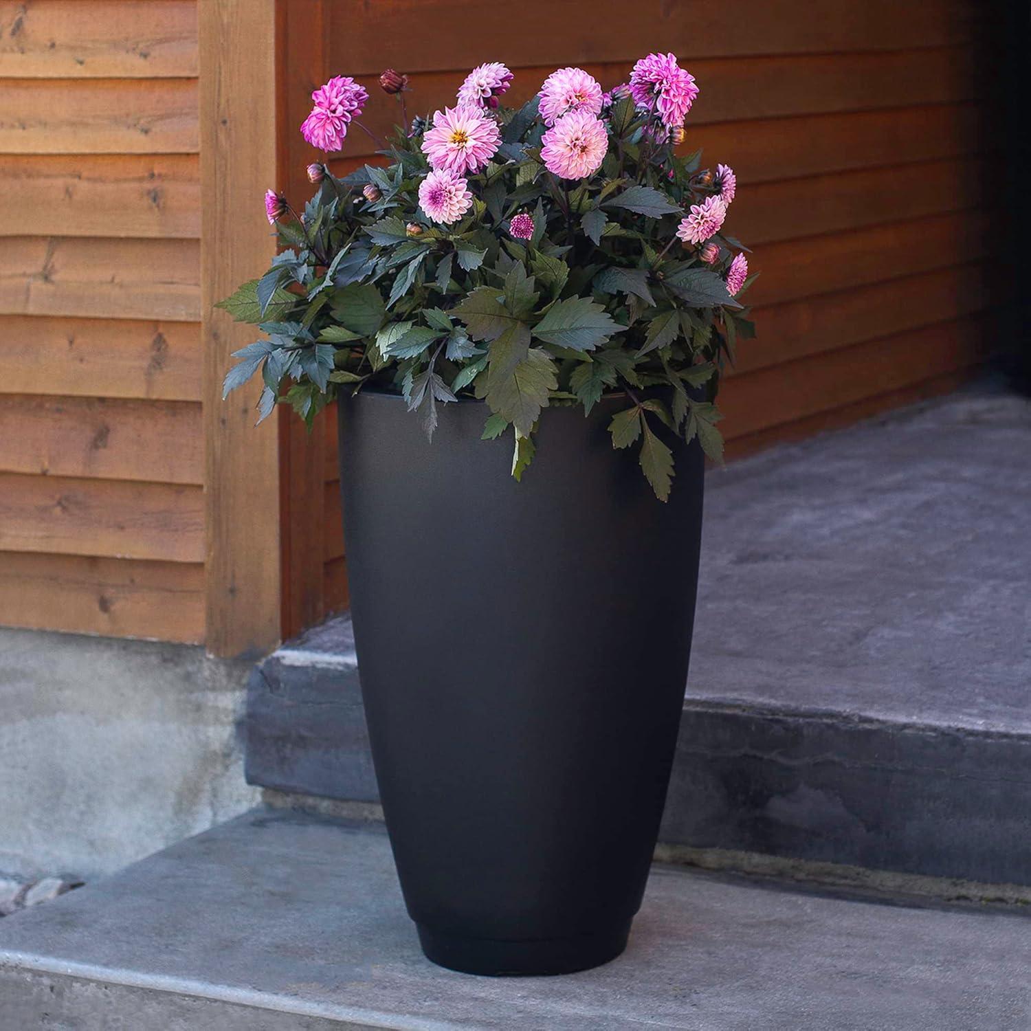 Mayne Inc. Caprio Tall Resin Pot Planter with Water Reservoir