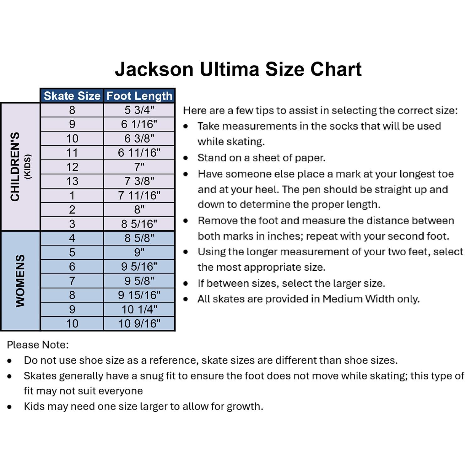 Jackson Classic 200/500 Womens/Girls Figure Ice Skates, Medium Width