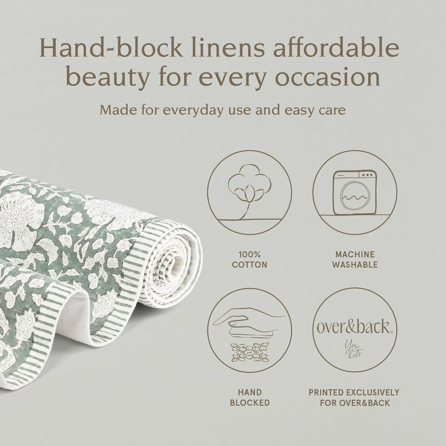 over&back Hand-Blocked Table Runner