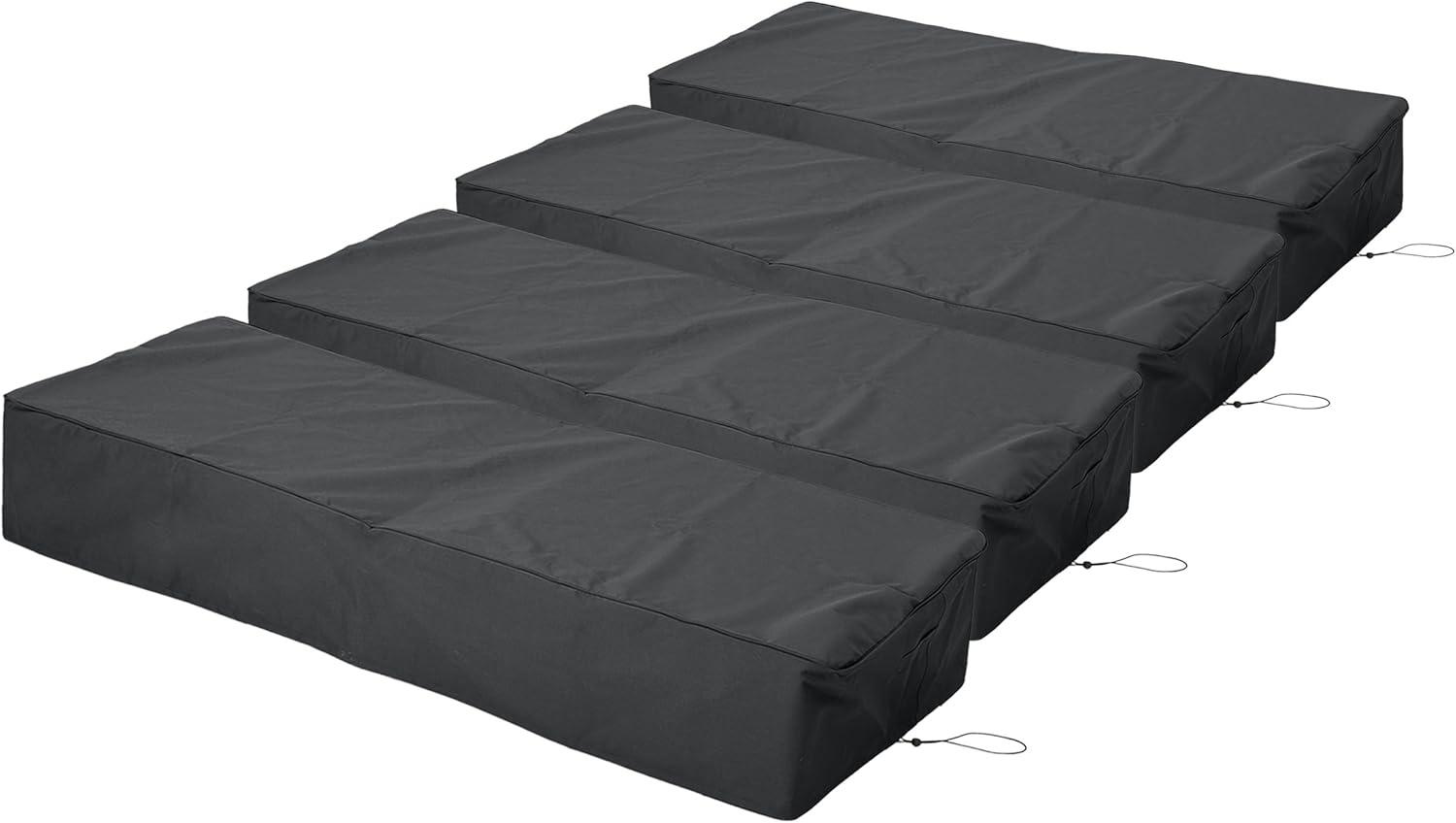 Gray Waterproof Outdoor Chaise Lounge Covers Set of 4