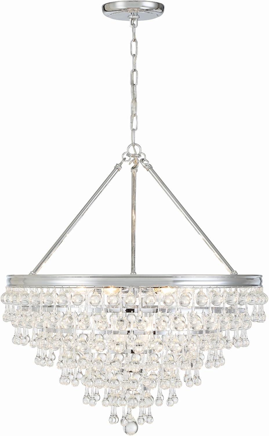 Crystorama Lighting Calypso 8 - Light Chandelier in  Polished Chrome