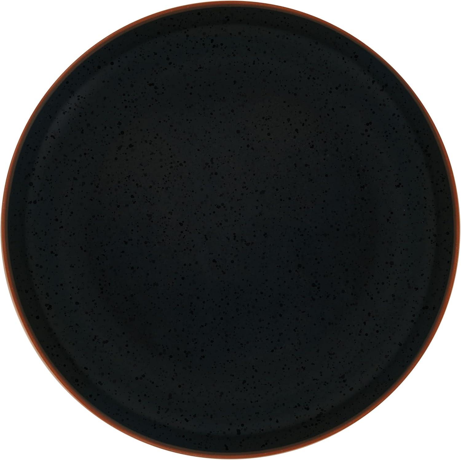 Hunter Black Ceramic 16-Piece Dinnerware Set, Service for 4