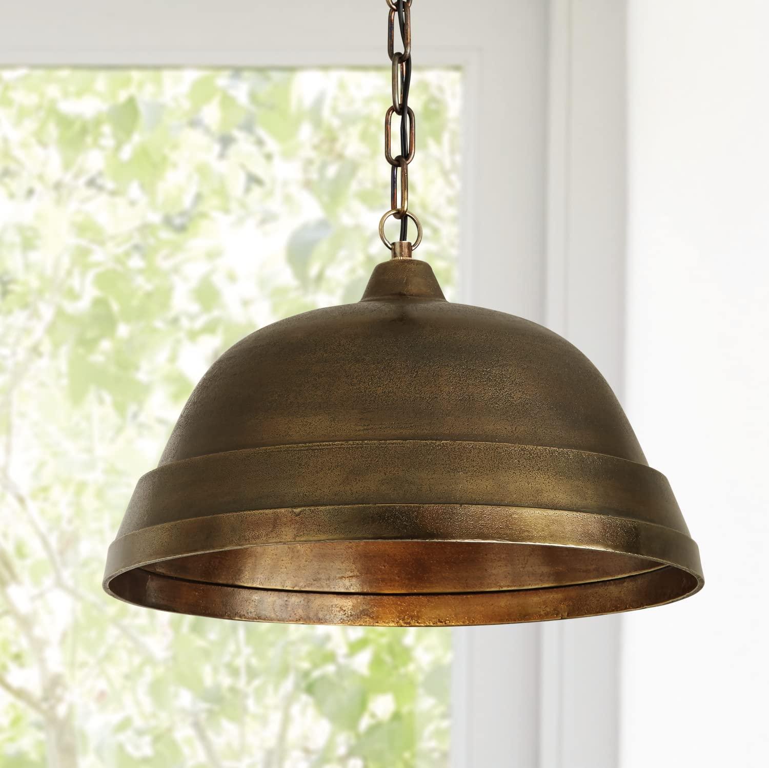 18 inch 1 Light Pendant in Urban/Industrial Style 11.5 High By 18 Wide-Oxidized Brass Finish Bailey Street Home 309-Bel-4259203