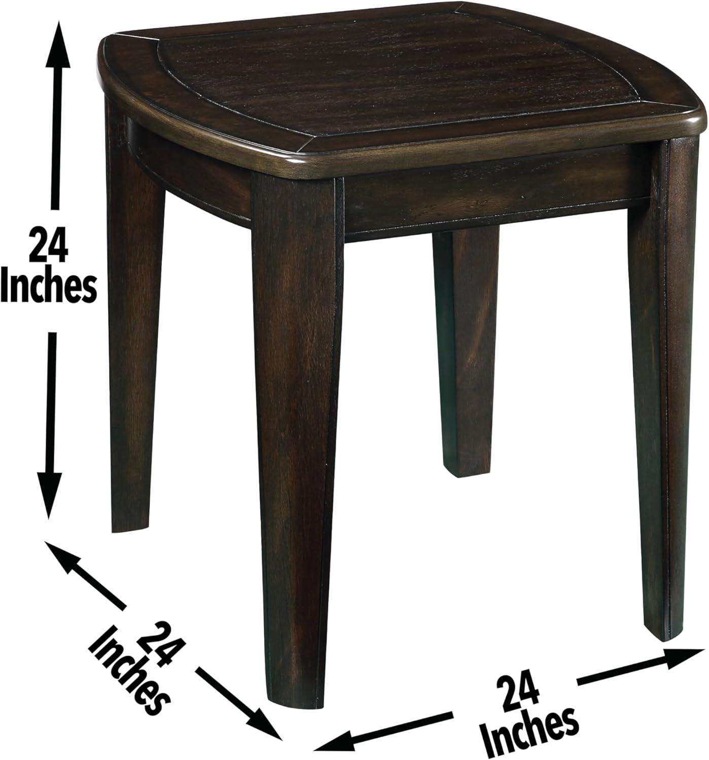 Diletta Game End Table with Chessboard Dark Walnut - Steve Silver Co.: Hardwood & MDF, Reversible Top, Square Shape