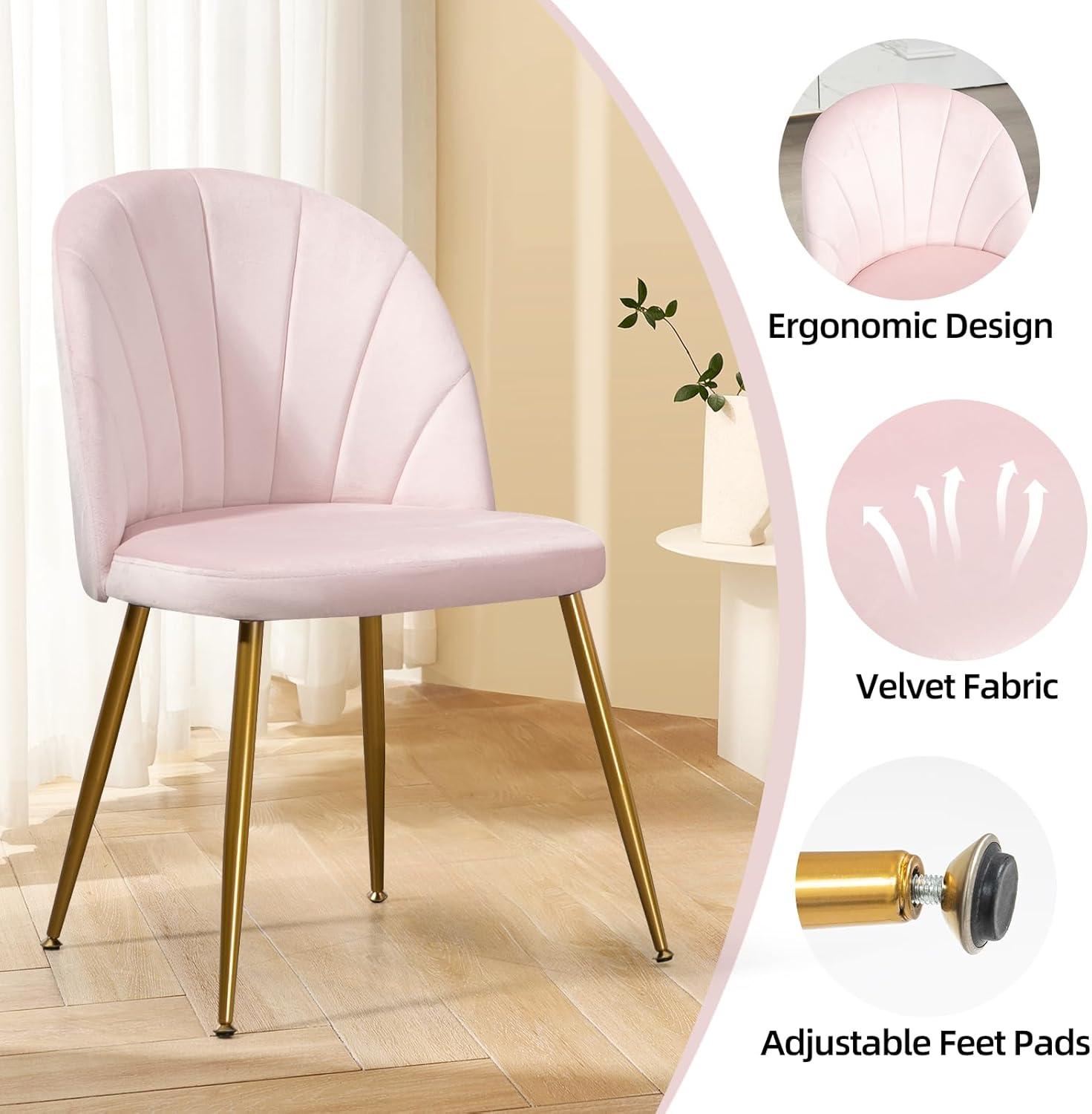 Everly Quinn Velvet Upholstered Stacking Side Chair (Set of 4)