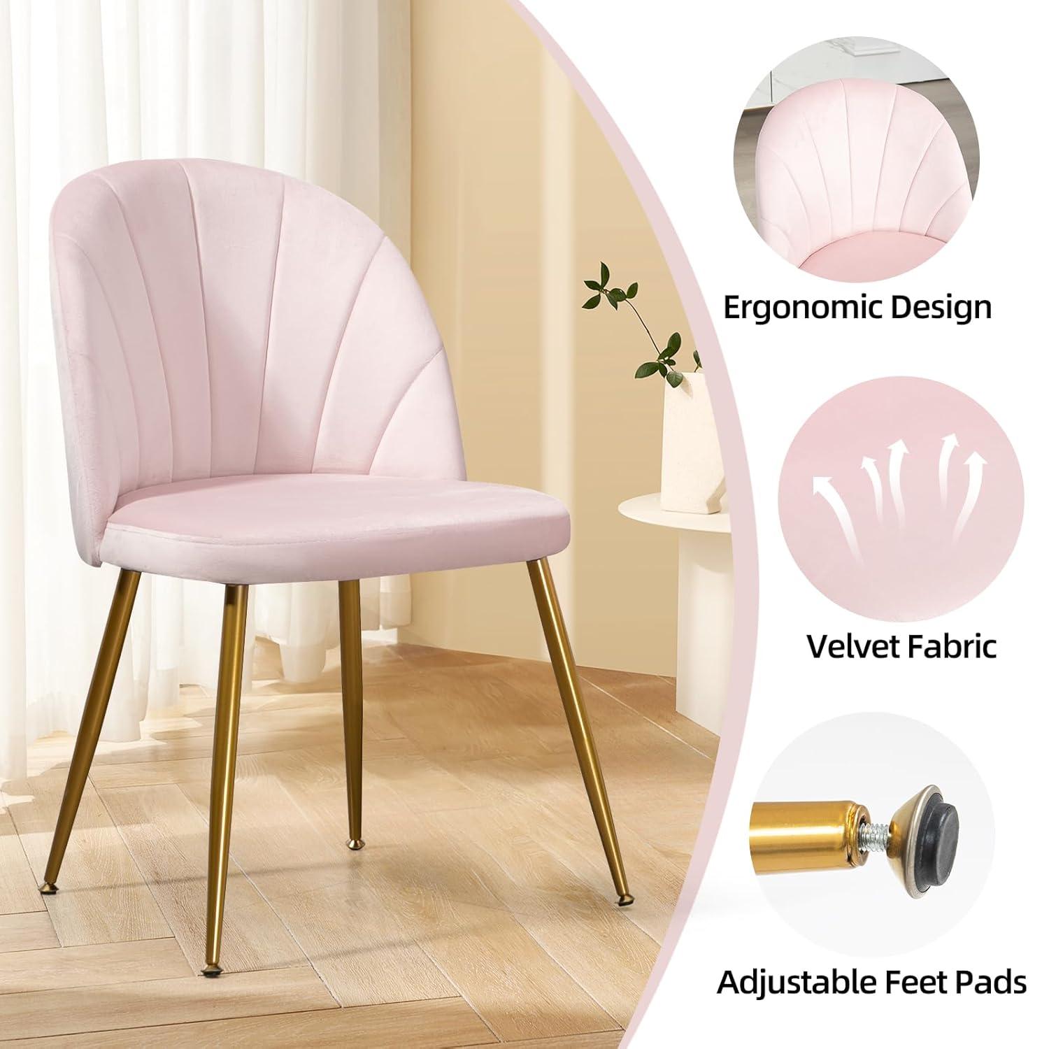 Everly Quinn Velvet Upholstered Stacking Side Chair (Set of 4)