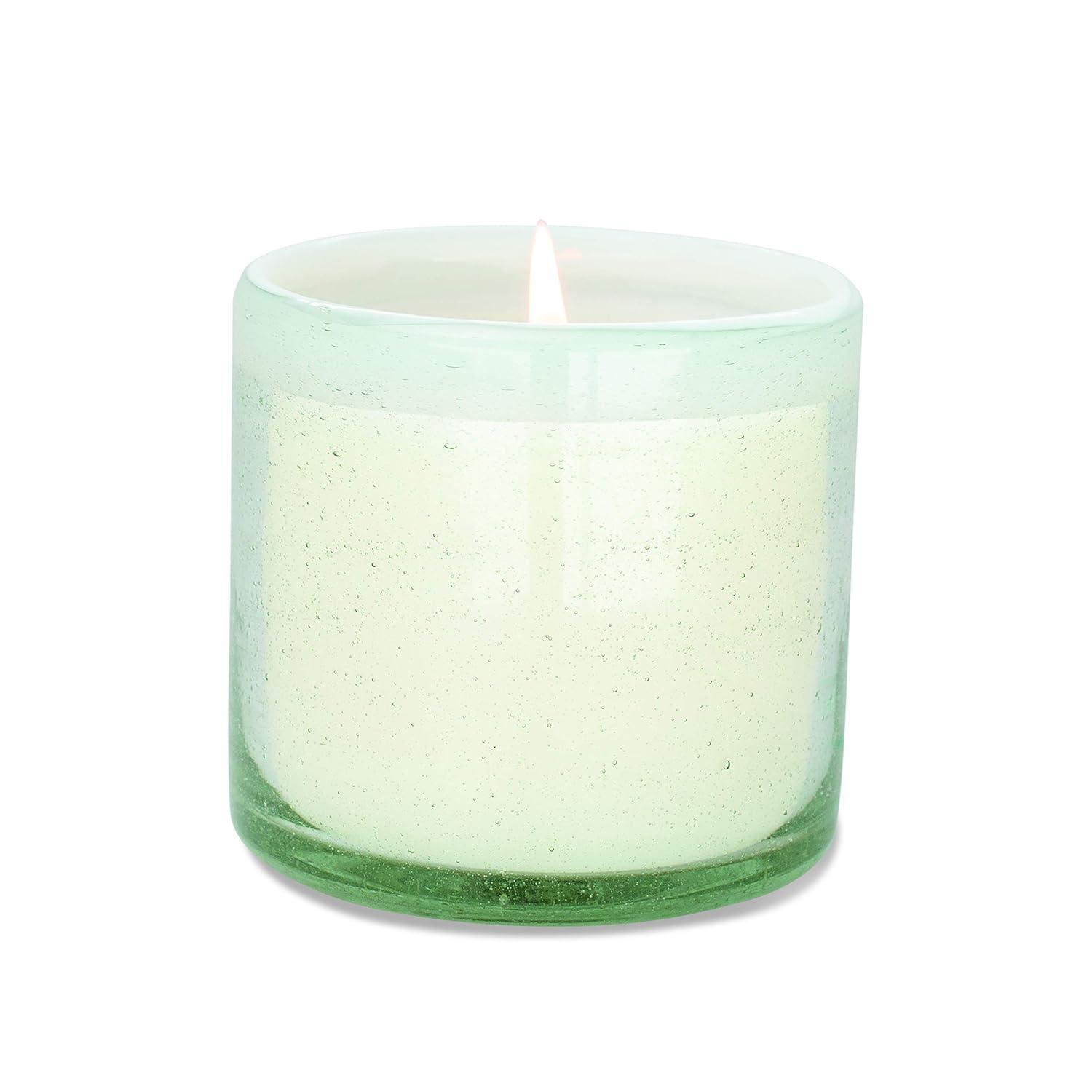 Paddywax Scented Candles Coastal La Playa Collection Artisan Candle in Hand-Blown Glass, 9 Ounces, Amber + Coconut
