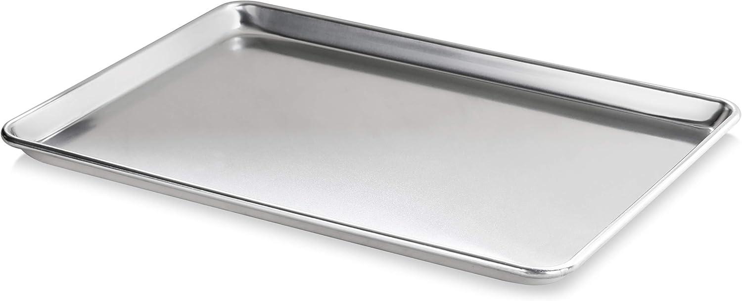 New Star Foodservice 36893 Commercial 18-Gauge Aluminum Sheet Pan, 15 x 21 x 1 inch (Two Thirds size)