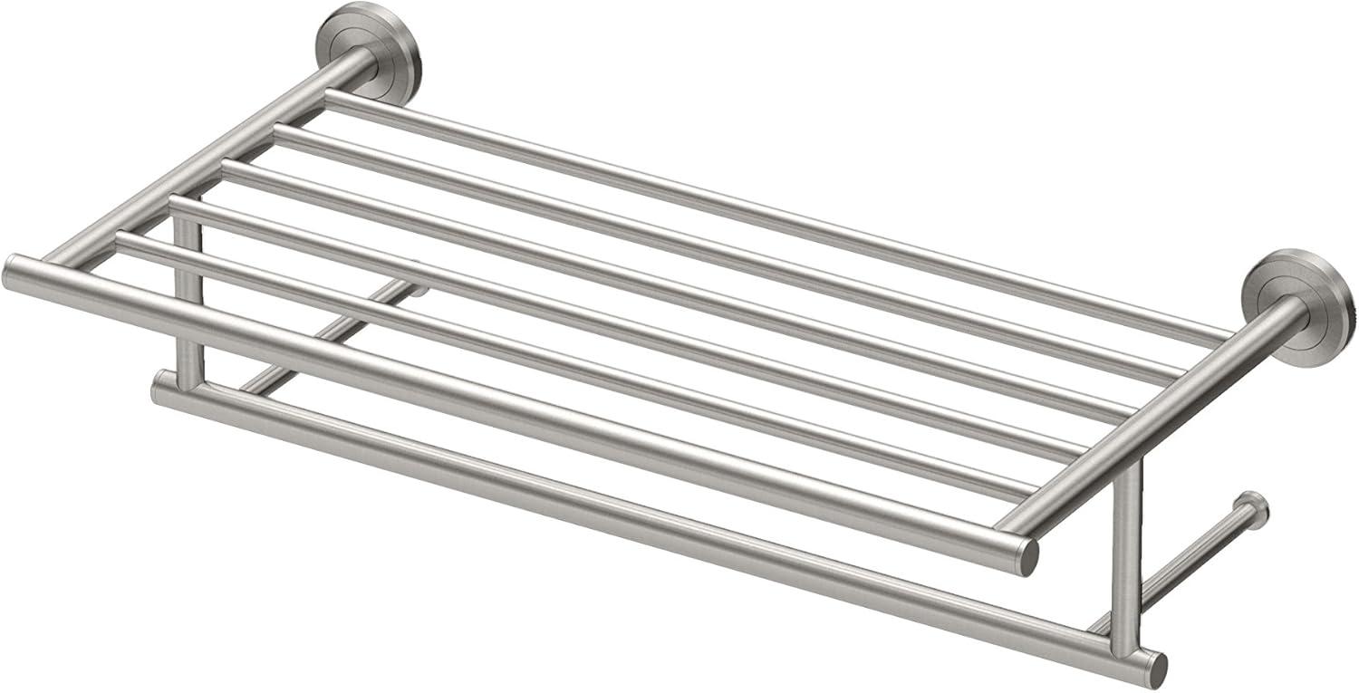 Satin Nickel Wall Mounted Minimalist Towel Rack