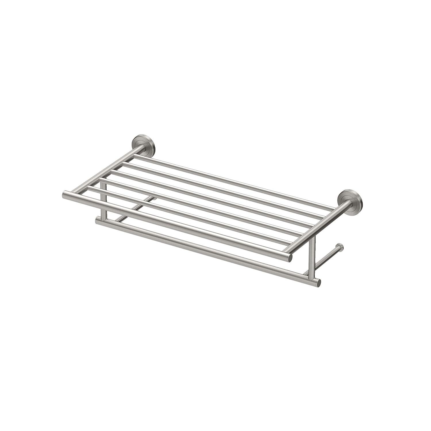Latitude II Wall Mounted Towel Rack | Hotel Style Stainless Steel Towel Rack with Towel Bar