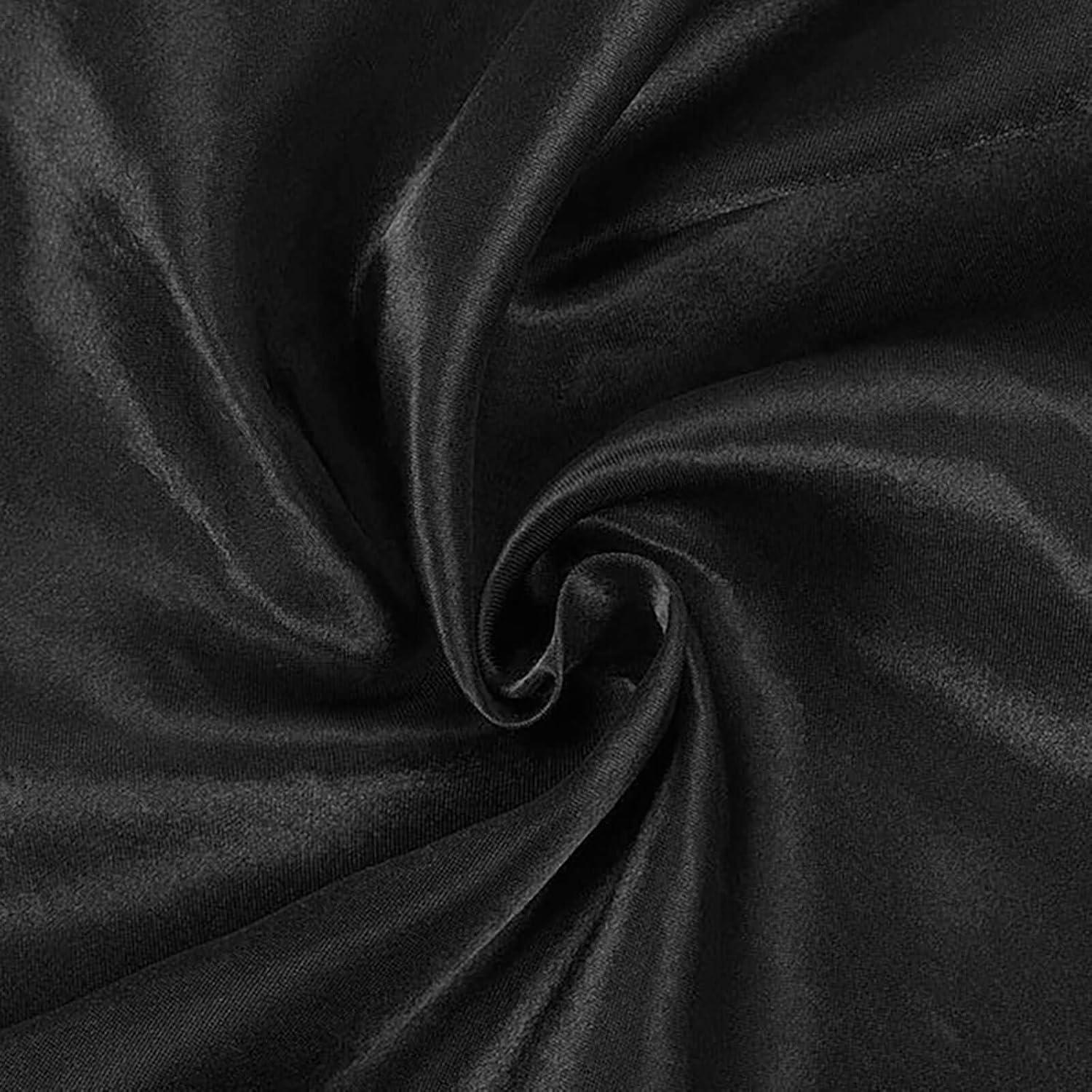 Efavormart Black Silky Satin Universal Chair Covers Fits All Type of Chairs Event Dinning Slipcover For Wedding Party Banquet