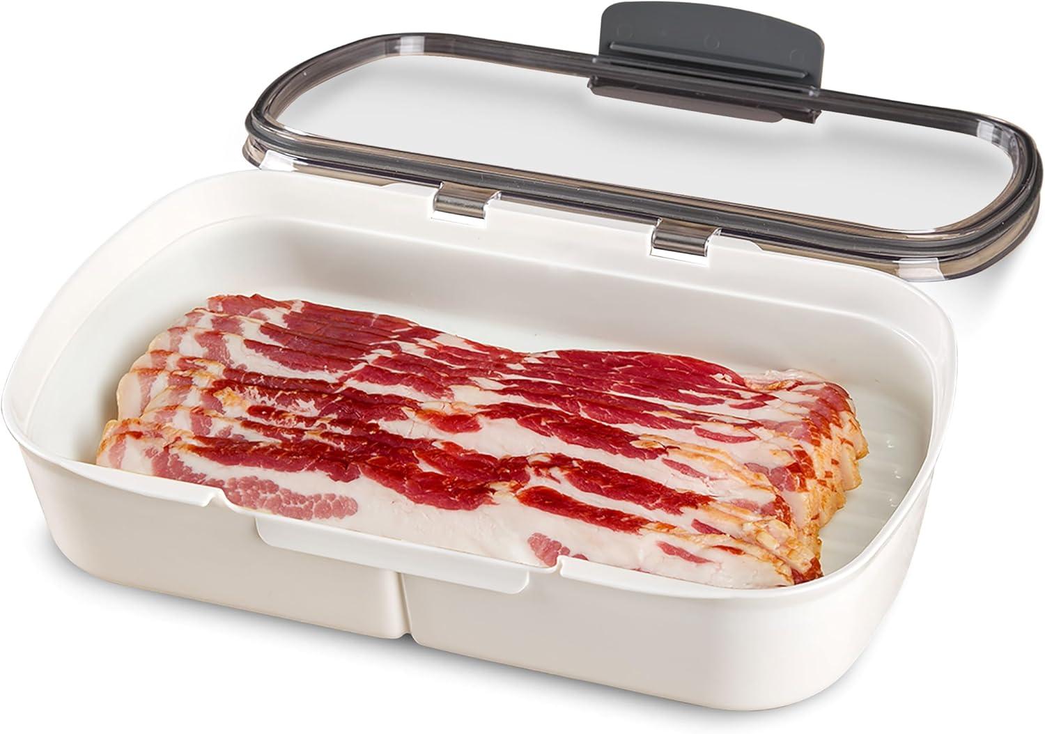 Prepworks Deli ProKeeper Air Tight Silicone Sealed Food Storage Container with Clear Dry Erase Compatible Lid, 11.75 Inches Long