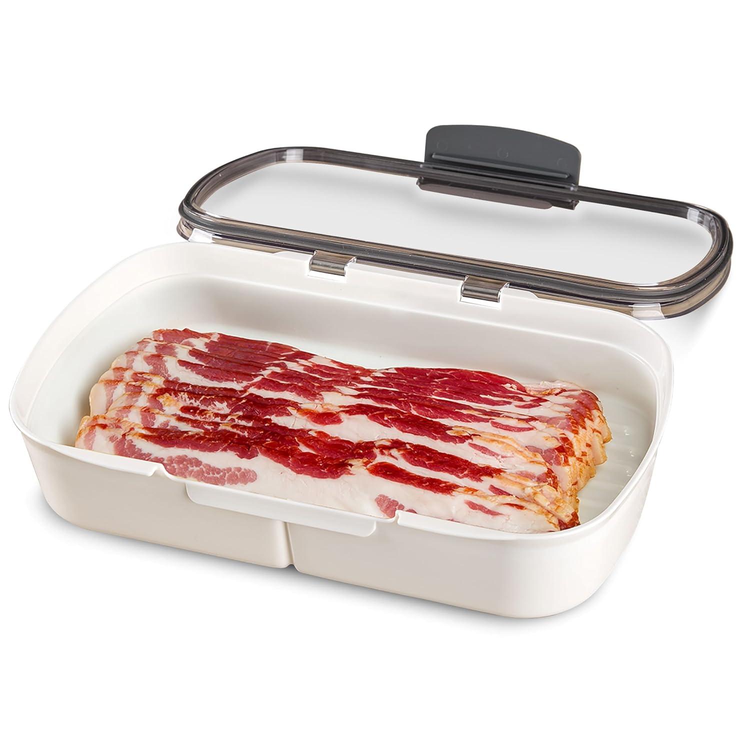 Prepworks Deli ProKeeper Air Tight Silicone Sealed Food Storage Container with Clear Dry Erase Compatible Lid, 11.75 Inches Long