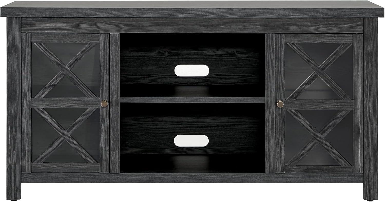 Evelyn&Zoe Colton Rectangular TV Stand for TV's up to 55", Charcoal Gray