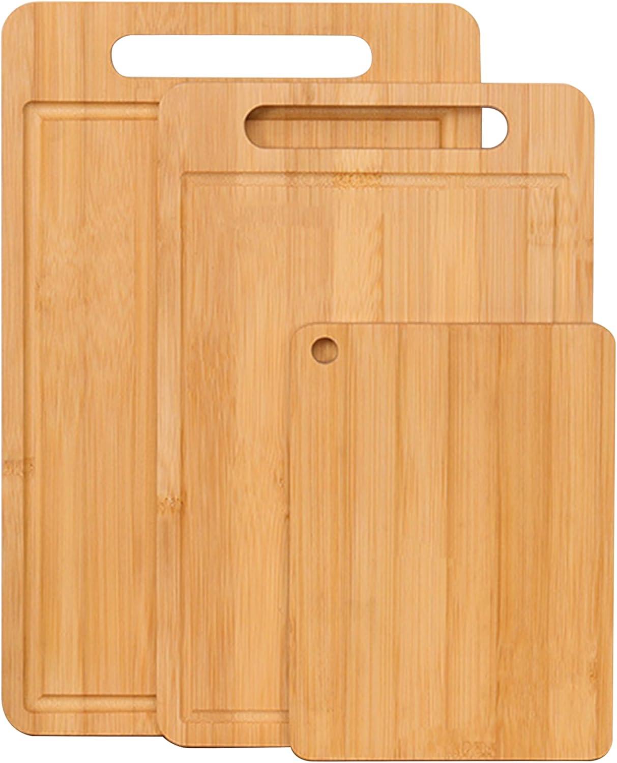 Classic Bamboo 3-Piece Rectangular Cutting Board Set