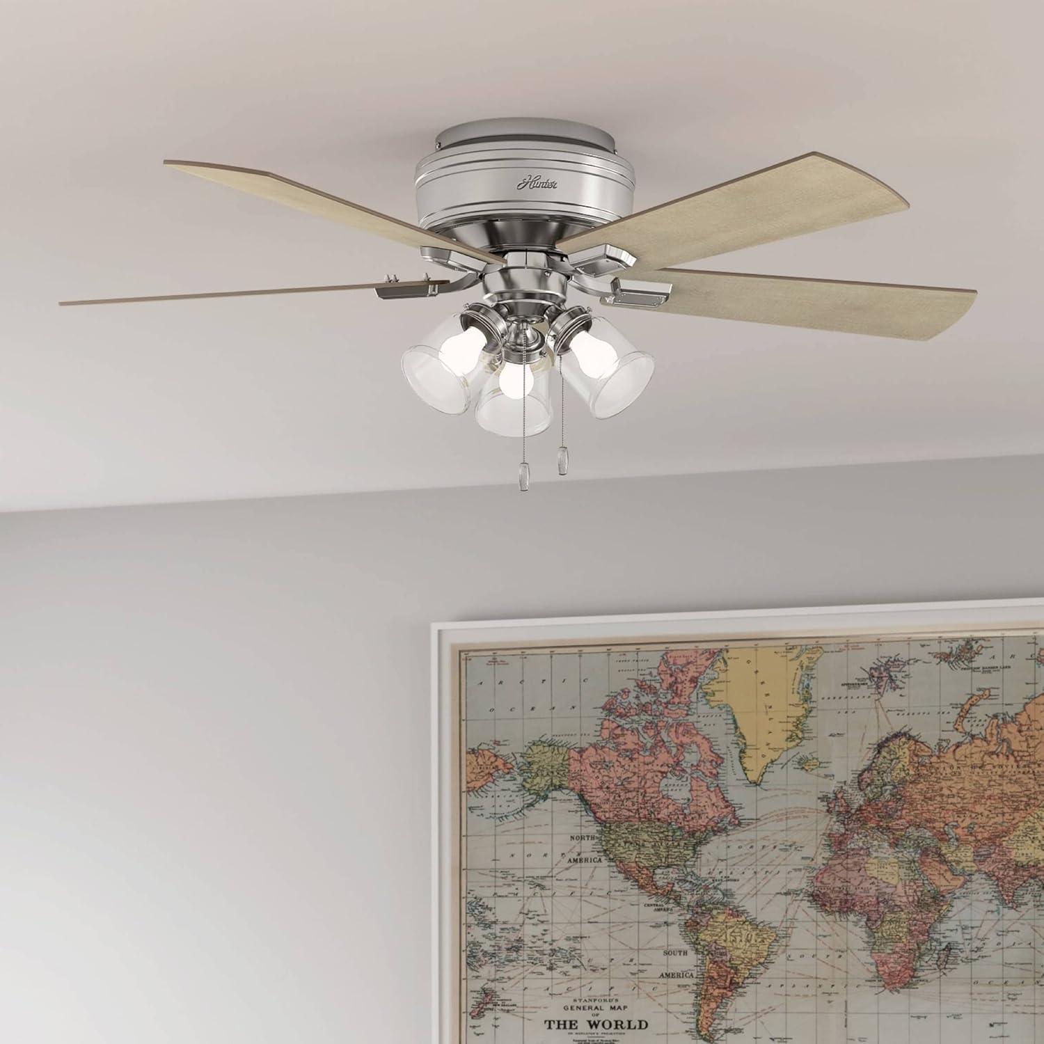 52" Crestfield Low Profile Ceiling Fan (Includes LED Light Bulb) - Hunter Fan