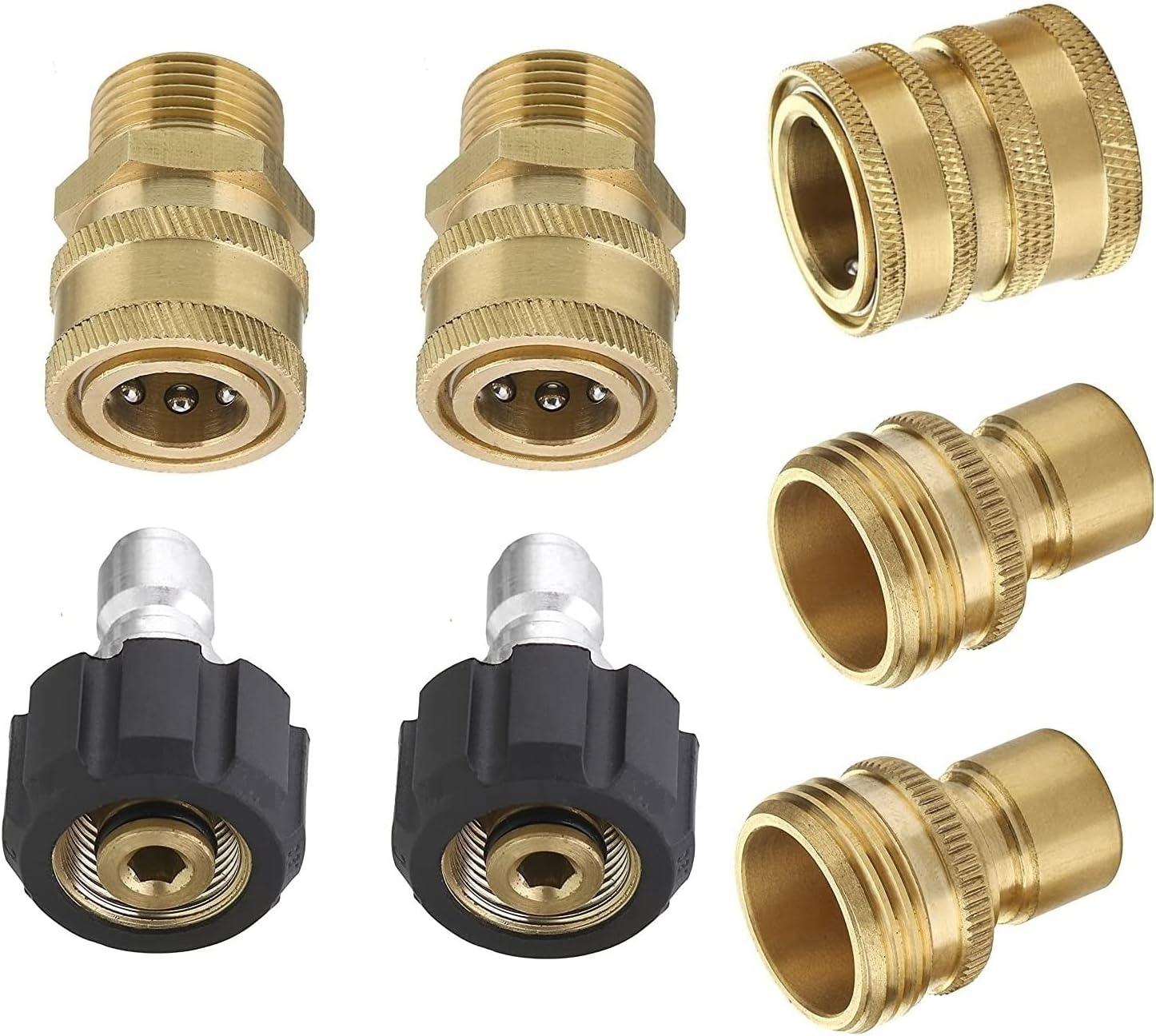 Vortxx Stainless Steel and Brass Pressure Washer Adapter Set