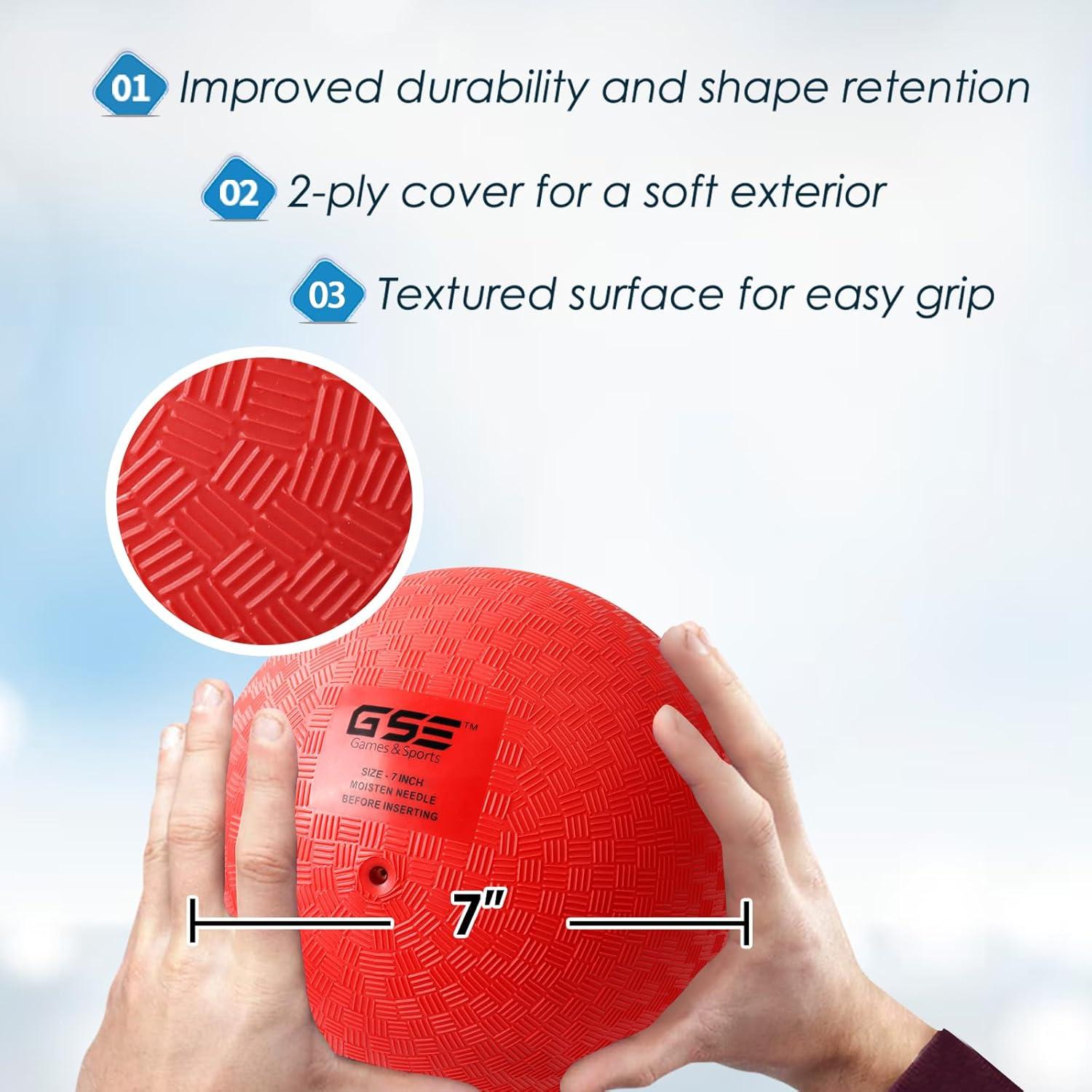 GSE Games & Sports Expert Inflatable Playground Ball for Indoor and Outdoor. Kickball/Dodge Ball for All Ages