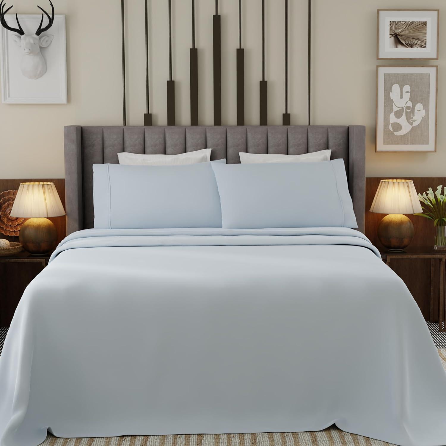 Color Sense Brushed Cotton Blend Lightweight Sheet Set