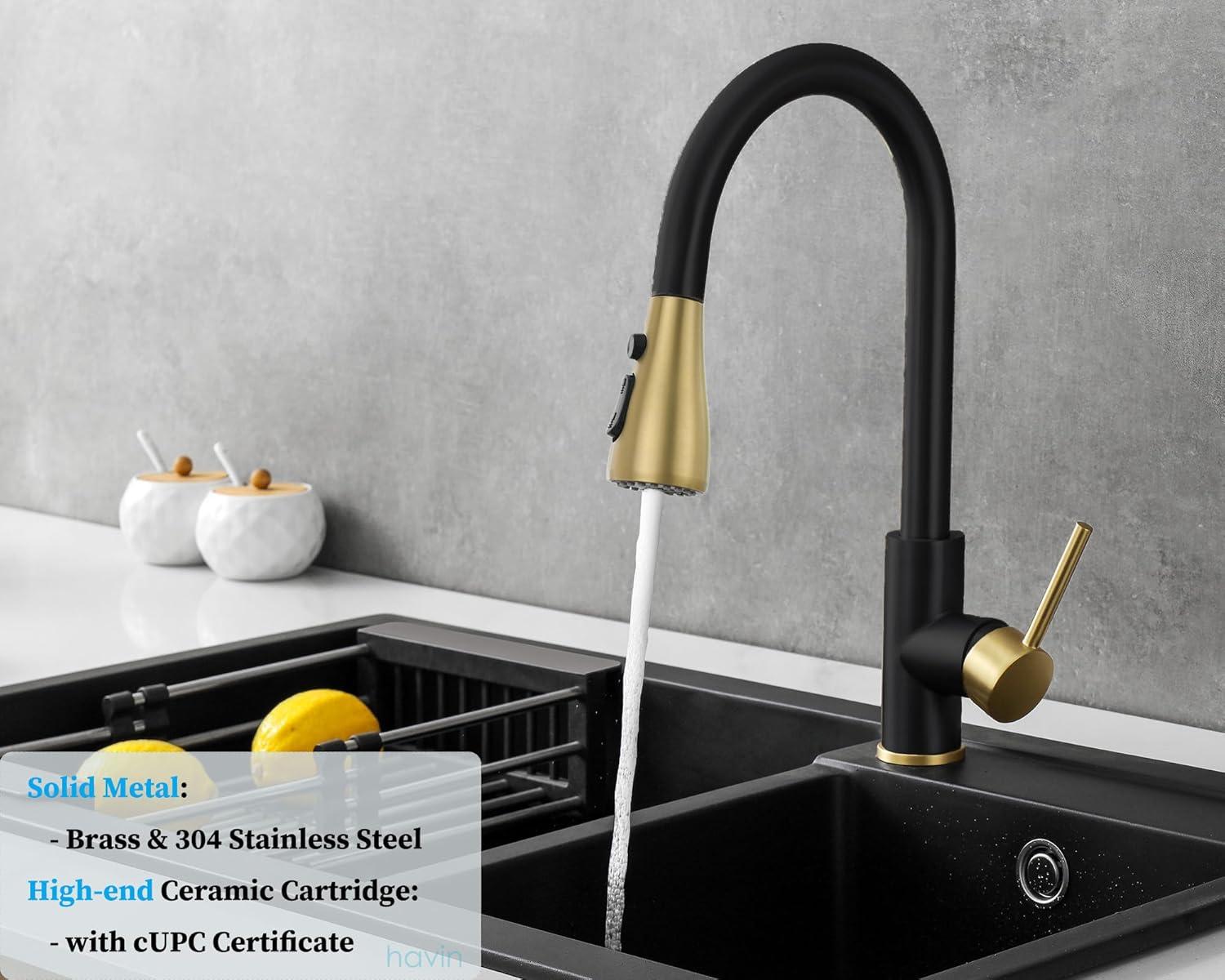 VIBRANTBATH Pull Out Kitchen Faucet