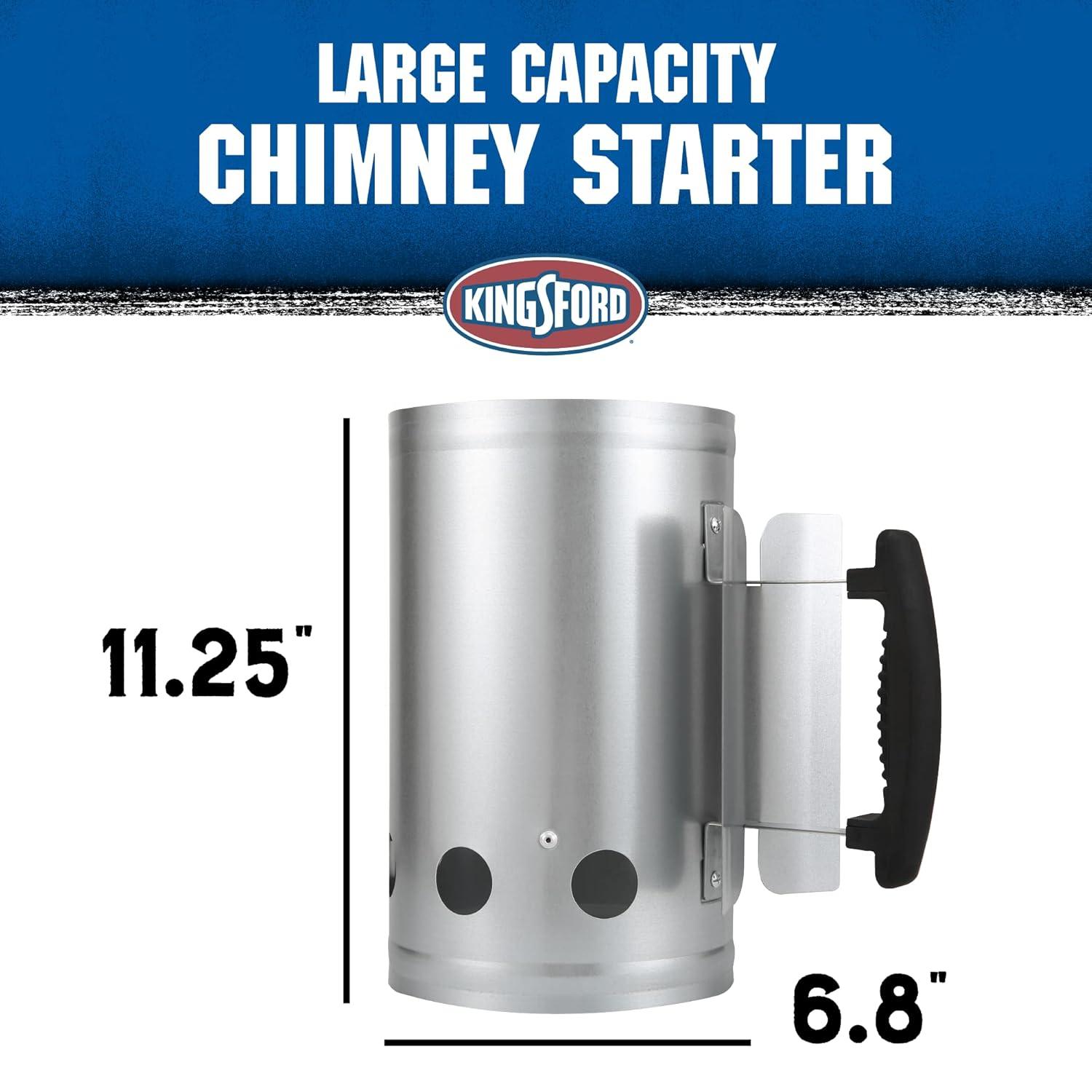 Kingsford Quick Start Zinc-Plated Steel Charcoal Chimney Starter
