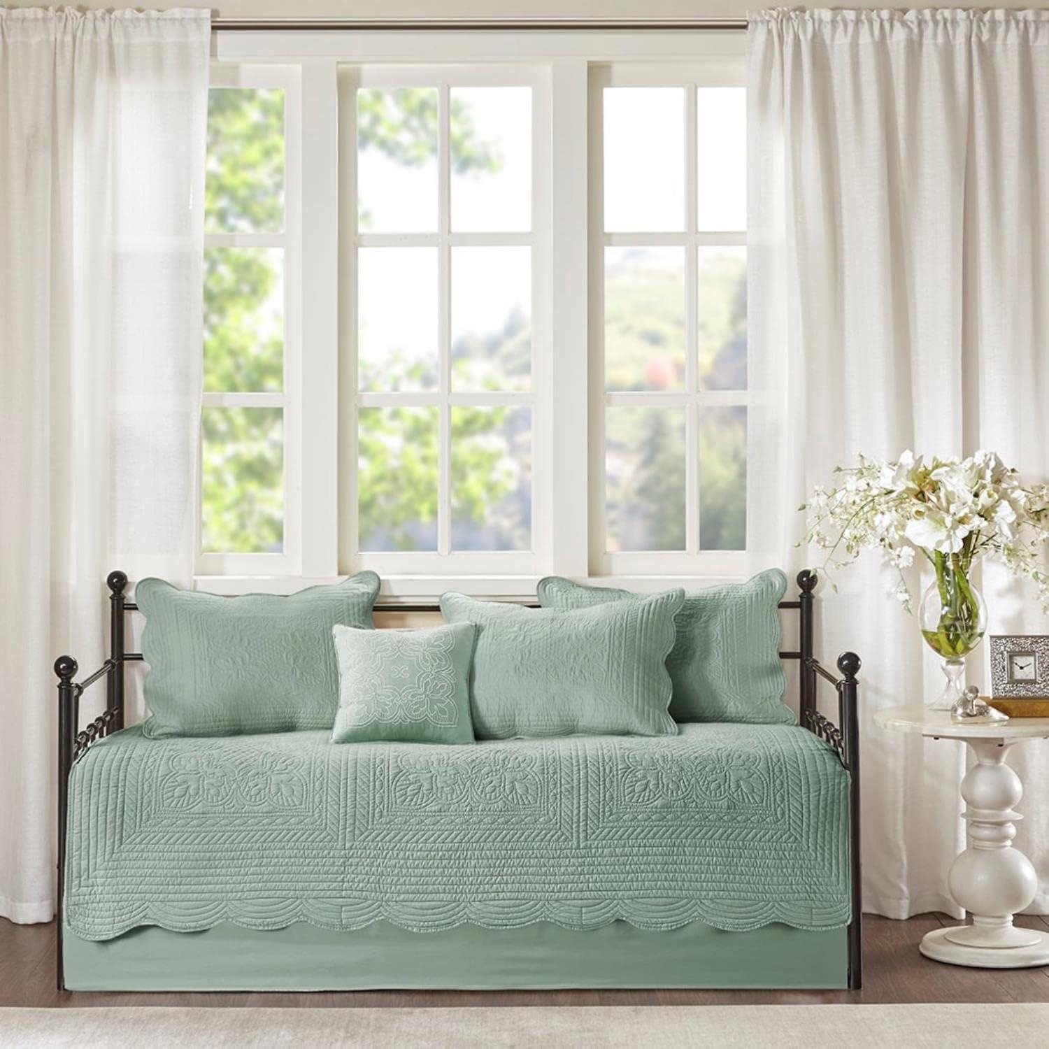 Madison Park Tuscany 6 Piece Reversible Scalloped Edge Daybed Cover Set